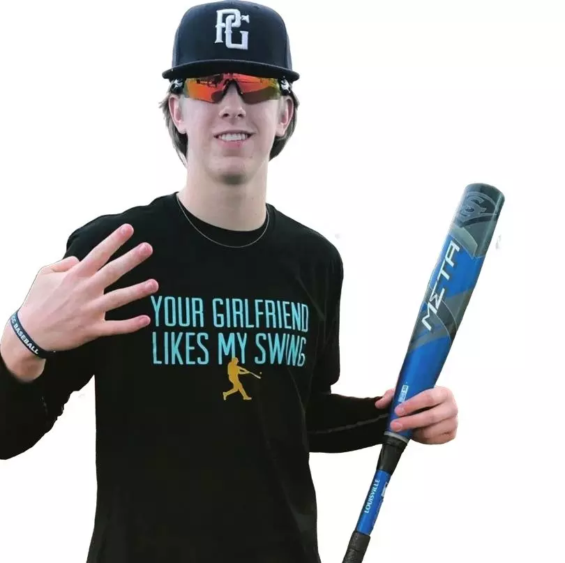 Baseball Lifestyle 101 Men's Your Girlfriend Likes My Swing Tee - BLACK