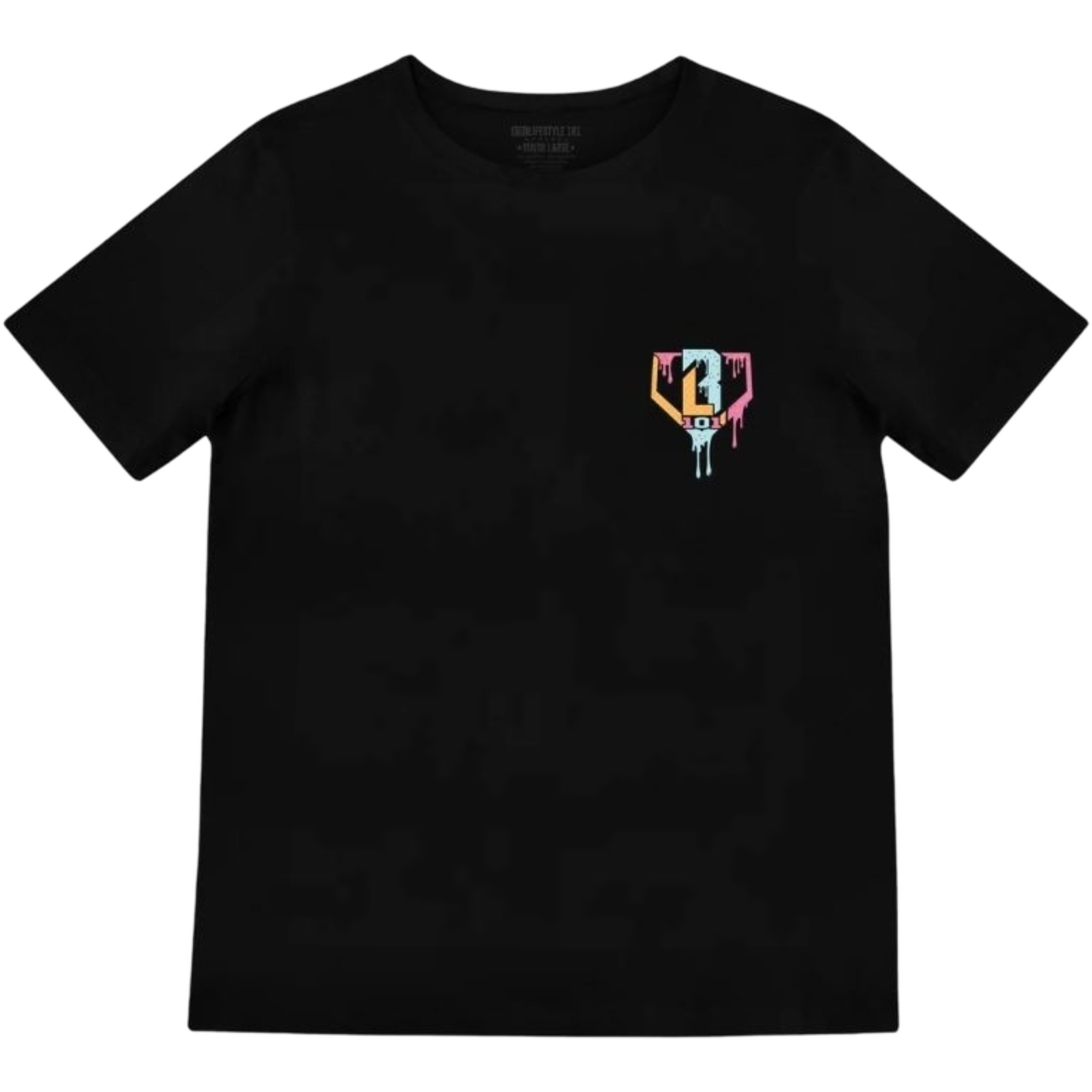 Baseball Lifestyle 101 Men's Ice Cream Tee - Cotton Candy - BLACK Thumbnail View 1