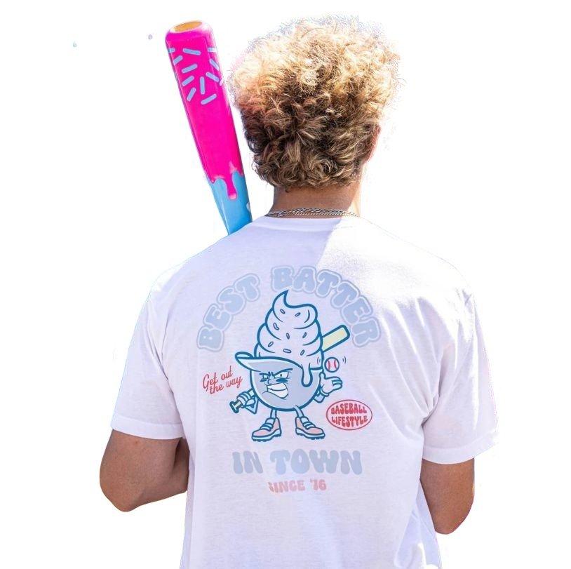 Baseball Lifestyle 101 Men's Best Batter Tee - WHITE Thumbnail View 5