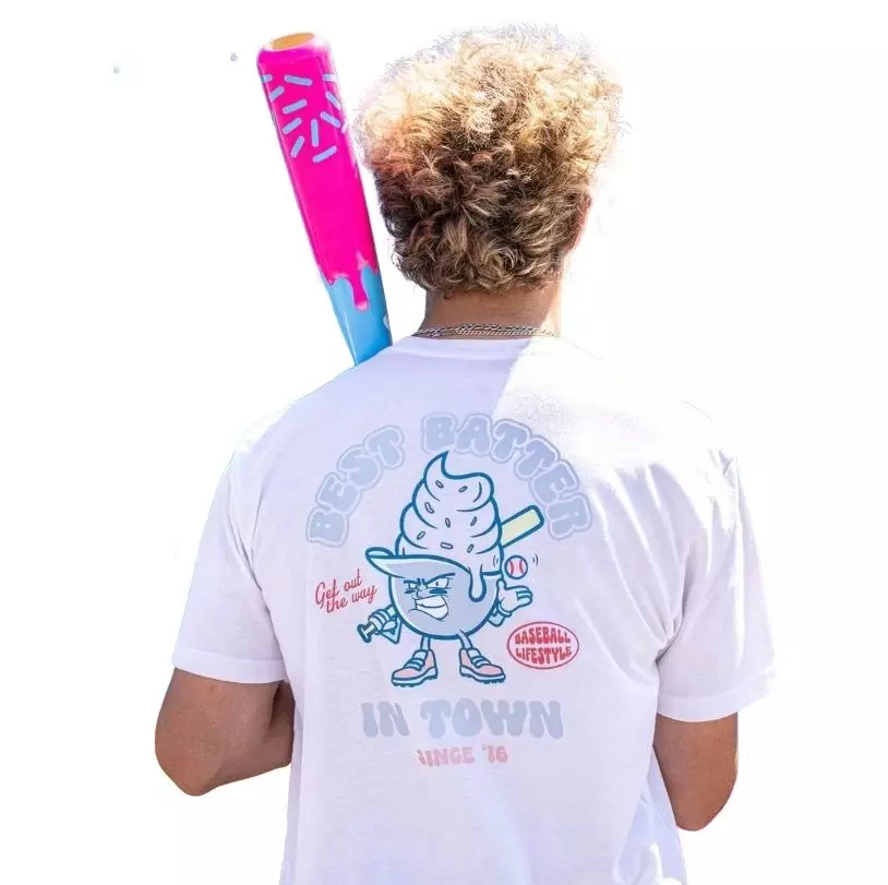 Baseball Lifestyle 101 Men's Best Batter Tee - WHITE