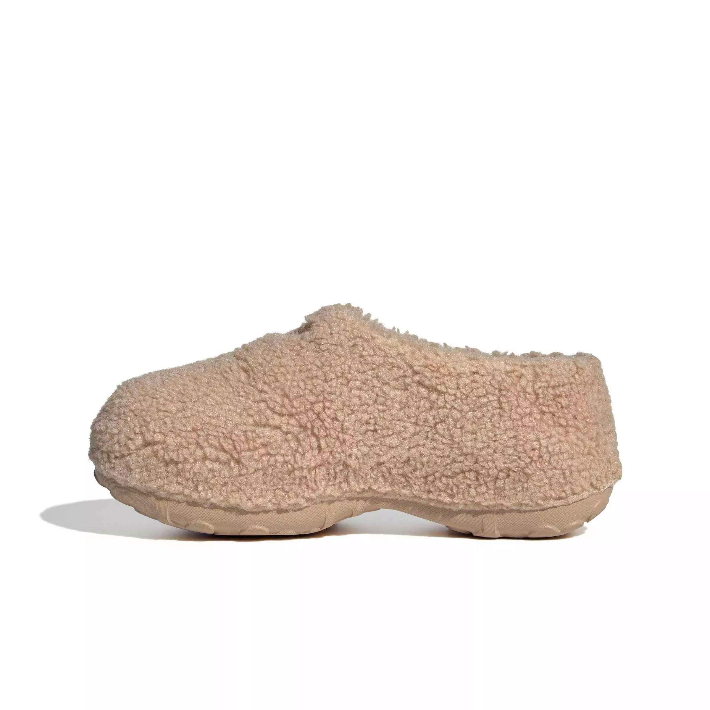 adidas Originals adiFOM Stan Smith Fur "Magic Beige/Alumina" Women's Mule - BEIGE