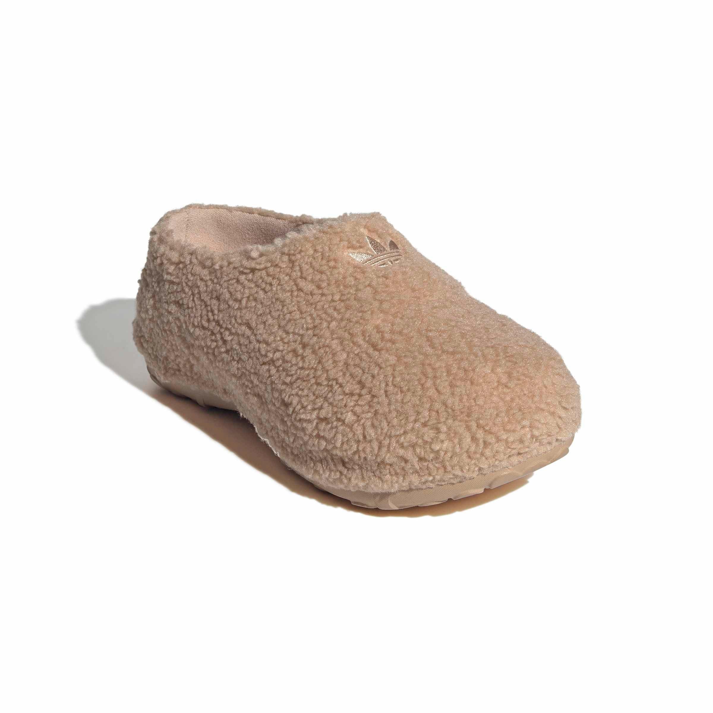 adidas Originals adiFOM Stan Smith Fur "Magic Beige/Alumina" Women's Mule - BEIGE Thumbnail View 4