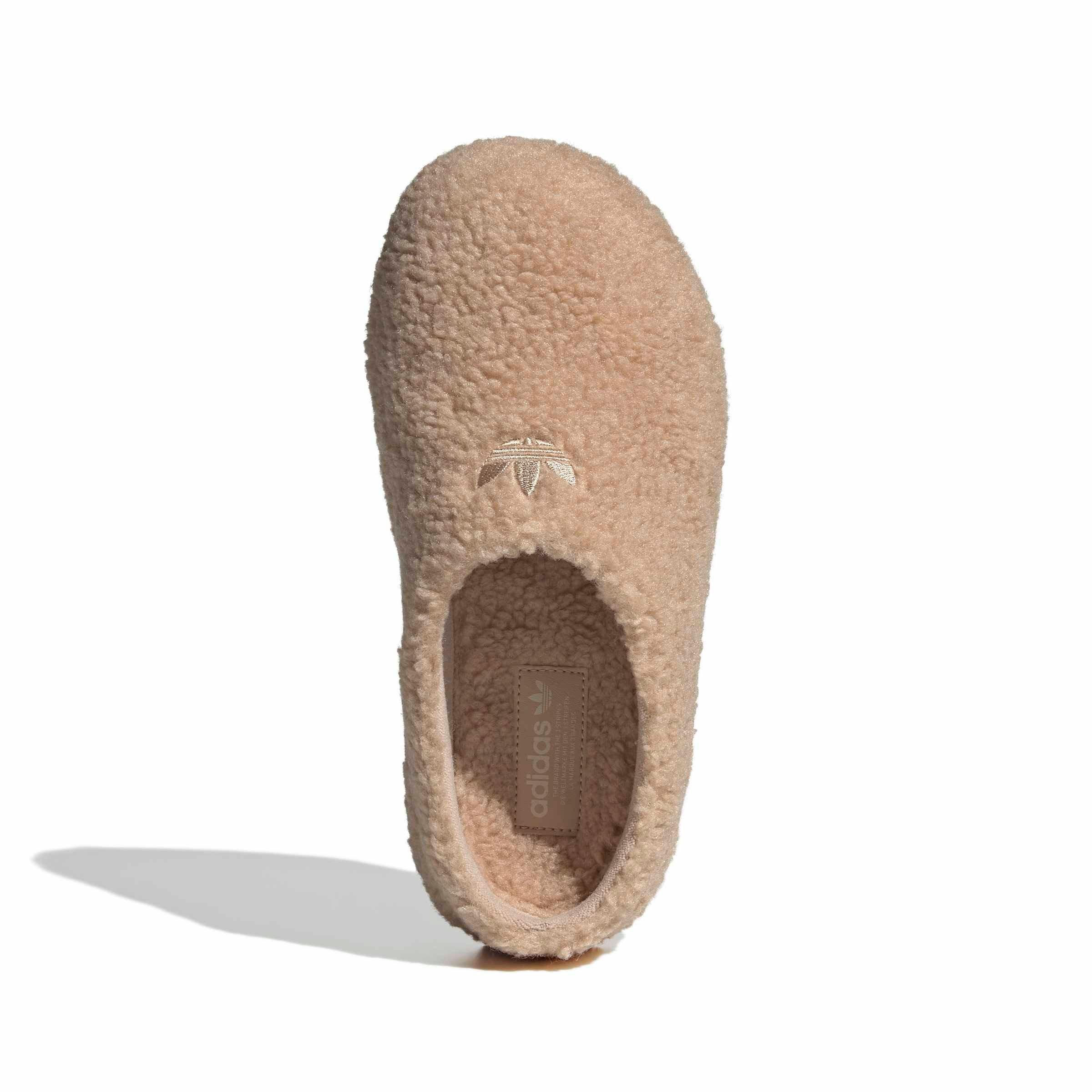 adidas Originals adiFOM Stan Smith Fur "Magic Beige/Alumina" Women's Mule - BEIGE Thumbnail View 6