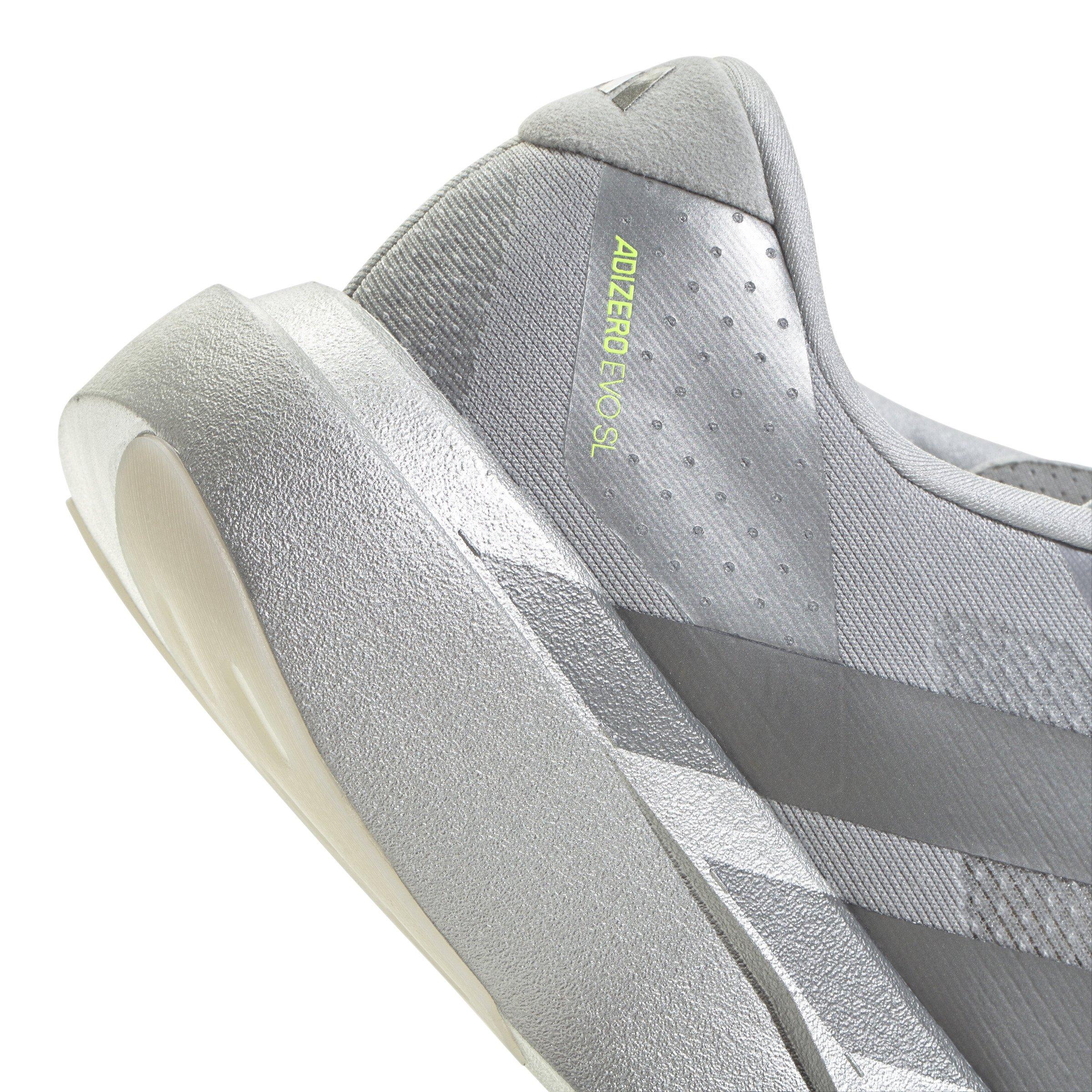 adidas Adizero Evo SL "Silver Metallic/Halo Silver" Men's Running Shoe - SILVER Thumbnail View 6