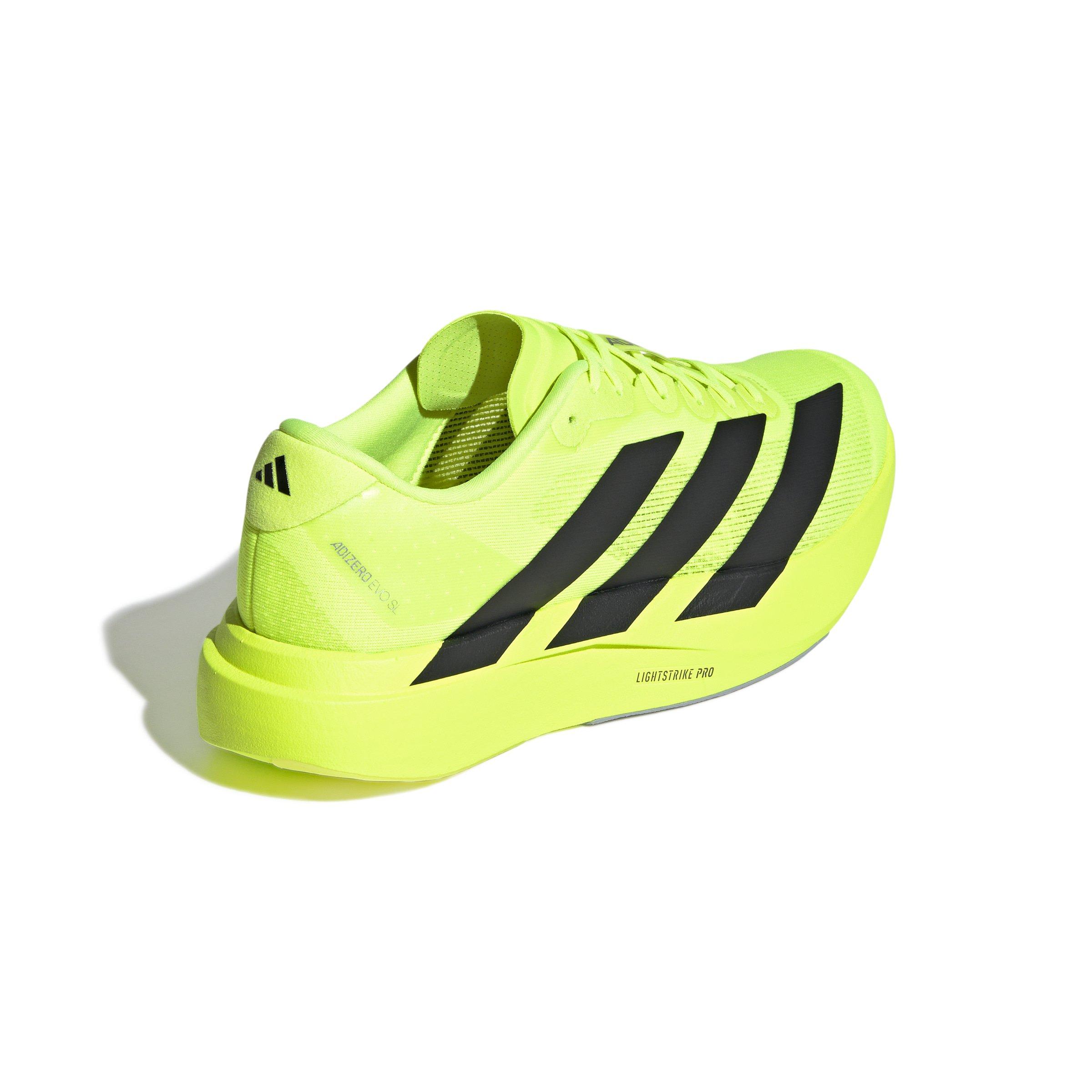 adidas Adizero Evo SL "Lucid Lemon/Core Black/Matte Silver" Men's Running Shoe - YELLOW/BLACK Thumbnail View 6