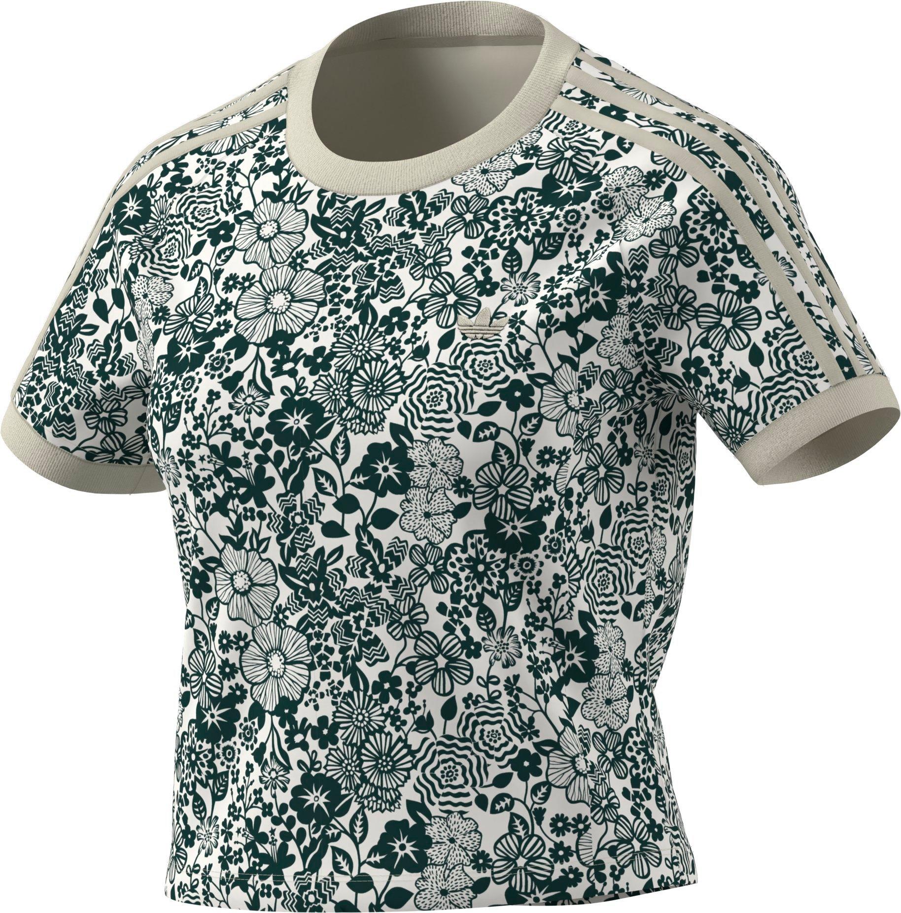 adidas Originals Women's Liberty London AOP Cali Tee - BEIGE Thumbnail View 1