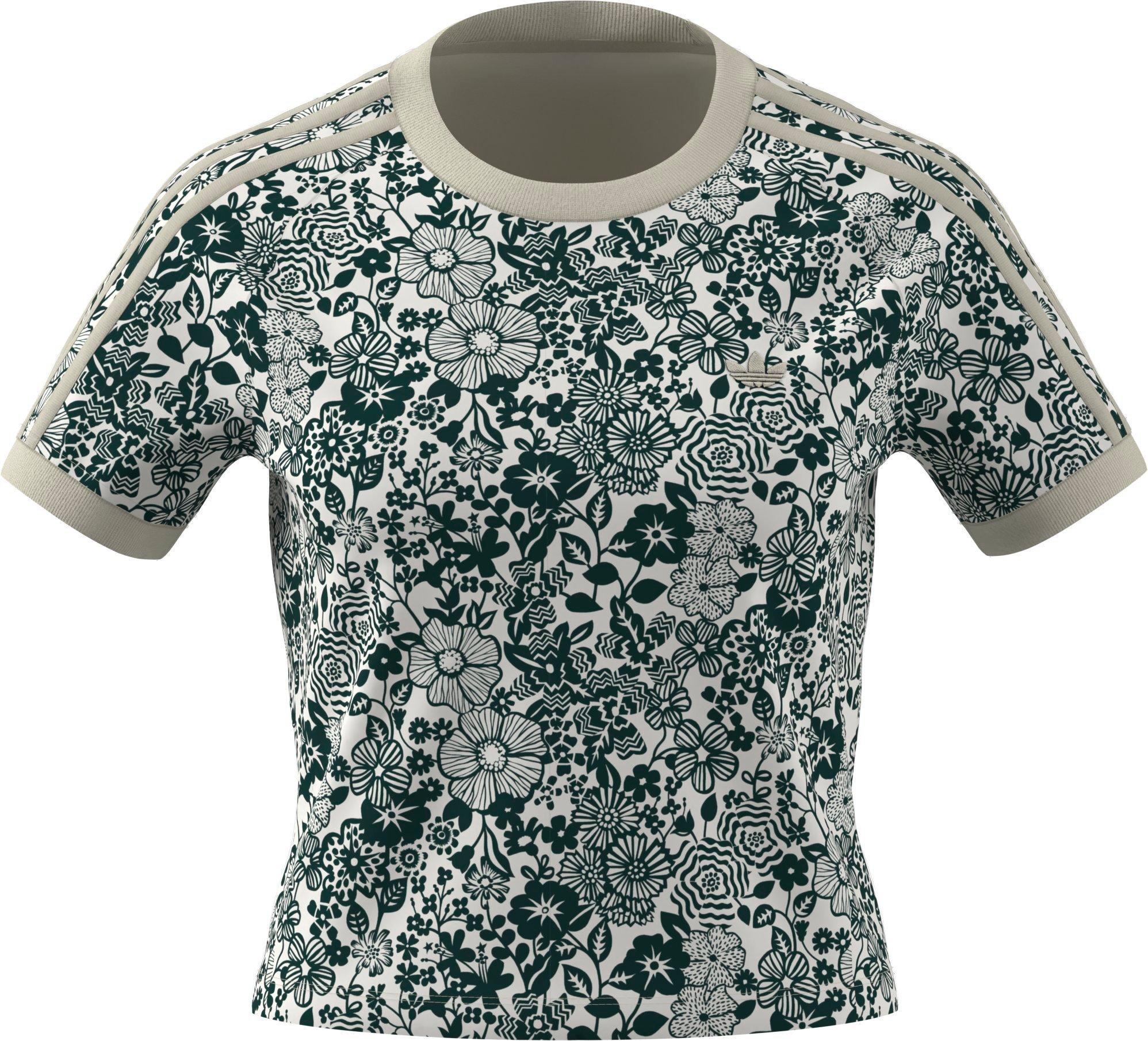 adidas Originals Women's Liberty London AOP Cali Tee - BEIGE Thumbnail View 3