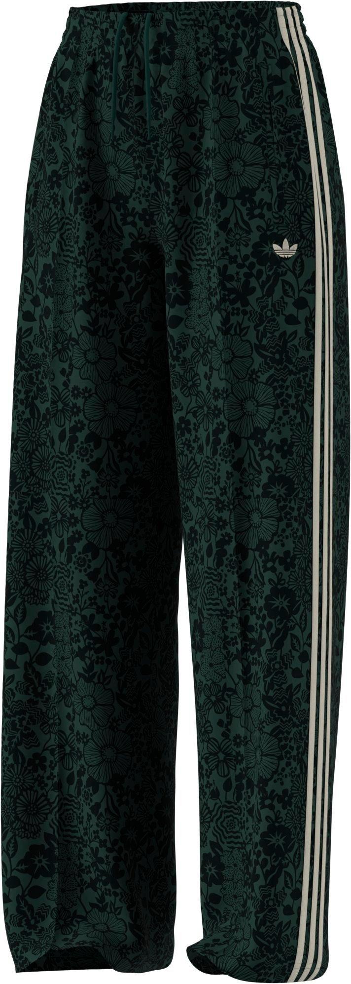 adidas Originals Women's Liberty London Debossed Velvet Track Pants - GREEN Thumbnail View 1