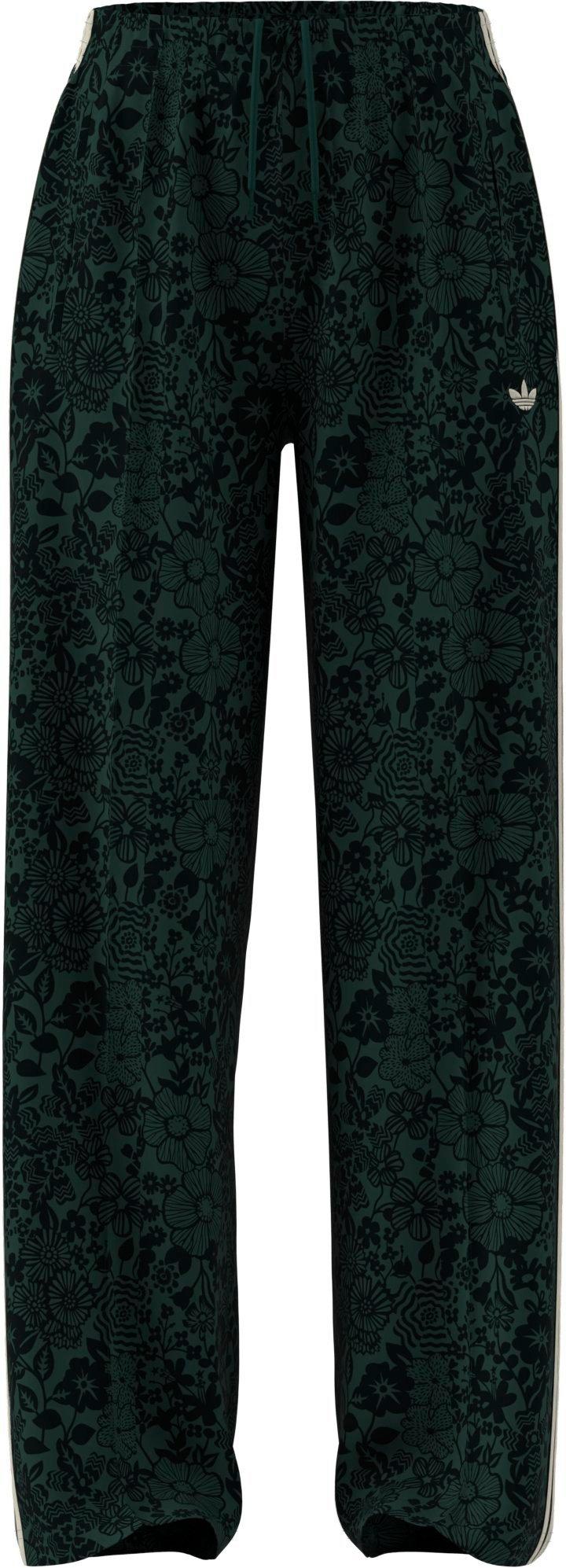 adidas Originals Women's Liberty London Debossed Velvet Track Pants - GREEN Thumbnail View 3
