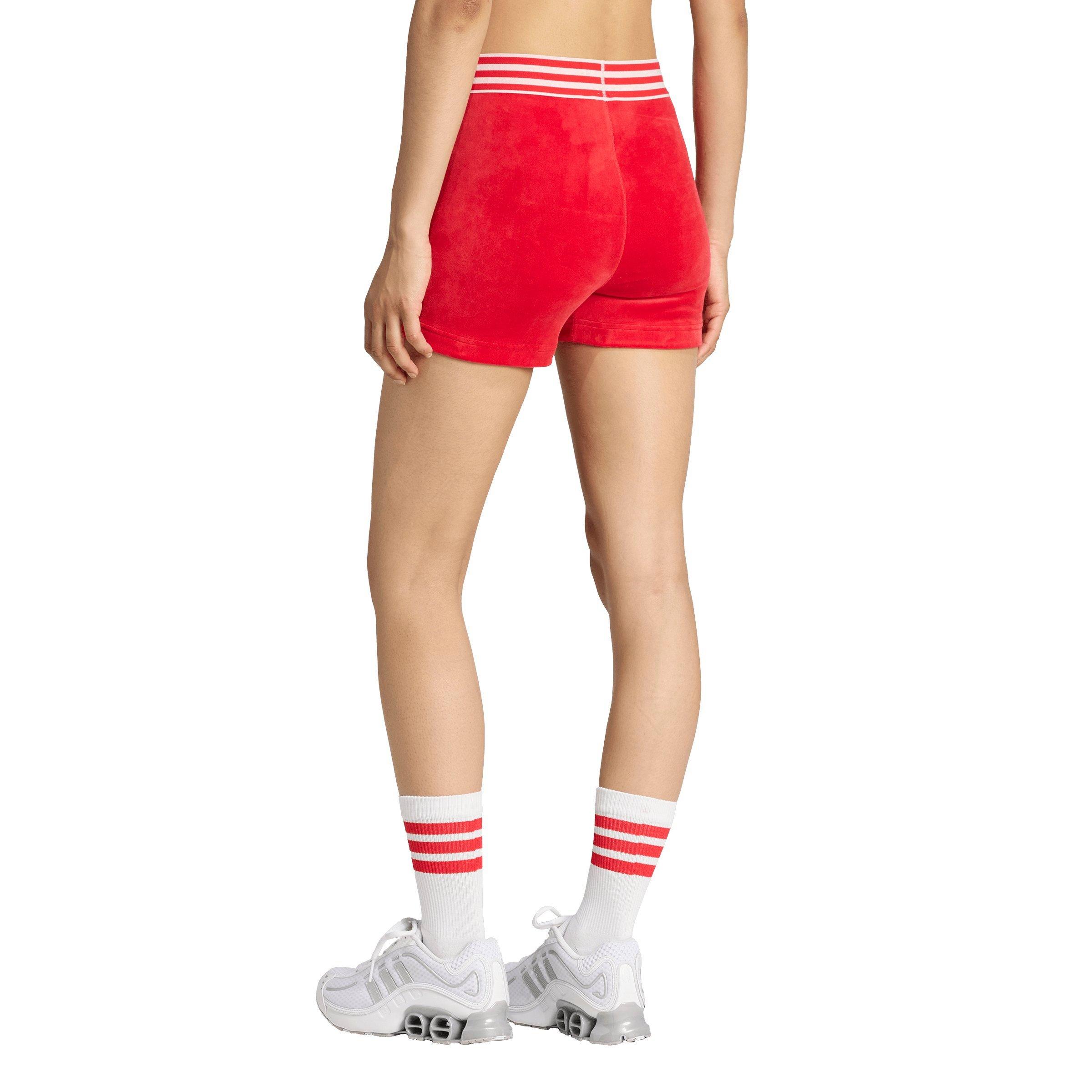adidas Originals Women's Winterized Booty Shorts-Red - RED Thumbnail View 2