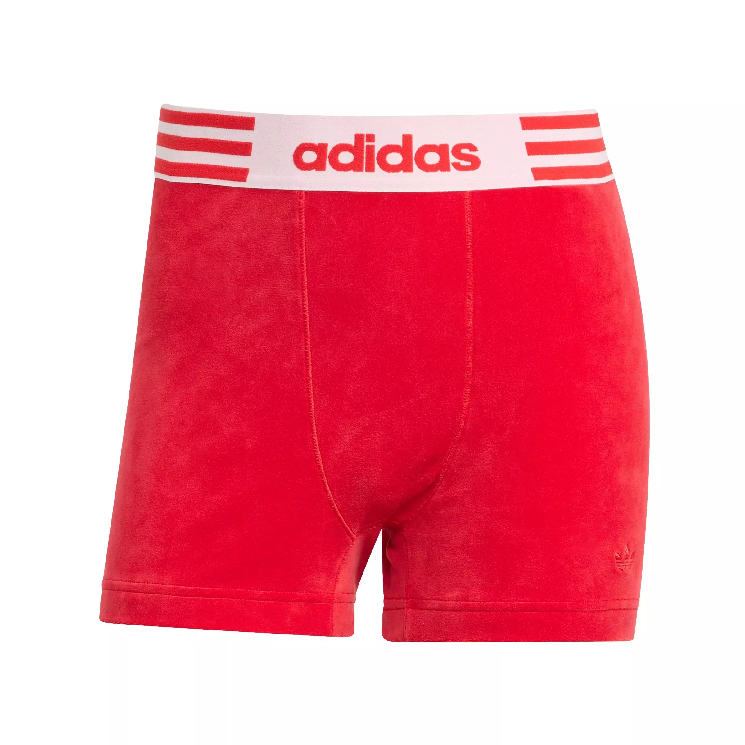 adidas Originals Women's Winterized Booty Shorts-Red - RED