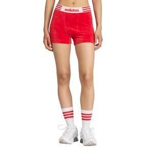 adidas Originals Women's Winterized Booty Shorts-Red