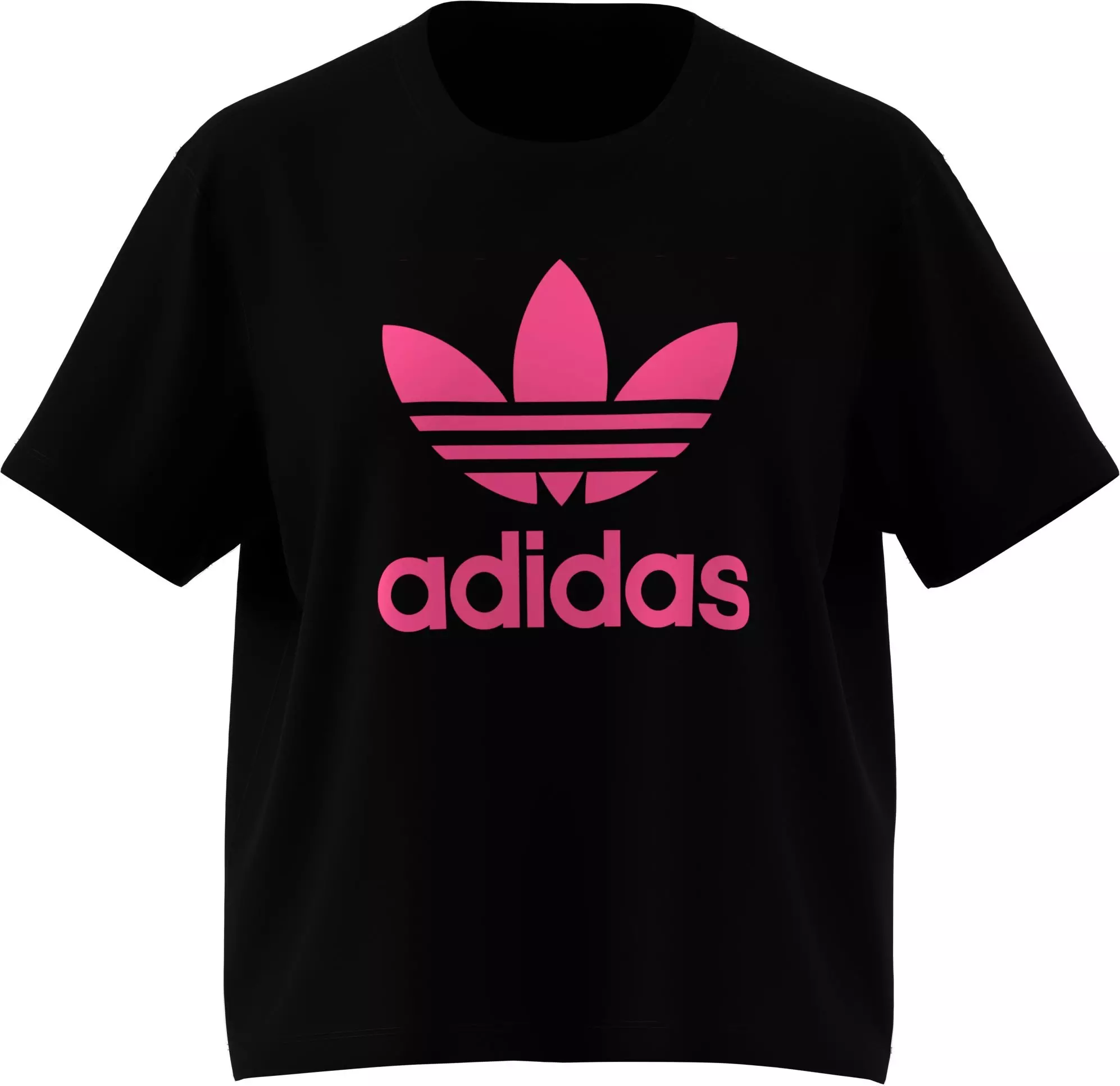 adidas Originals Women's Adicolor Trefoil Boxy Tee - BLACK