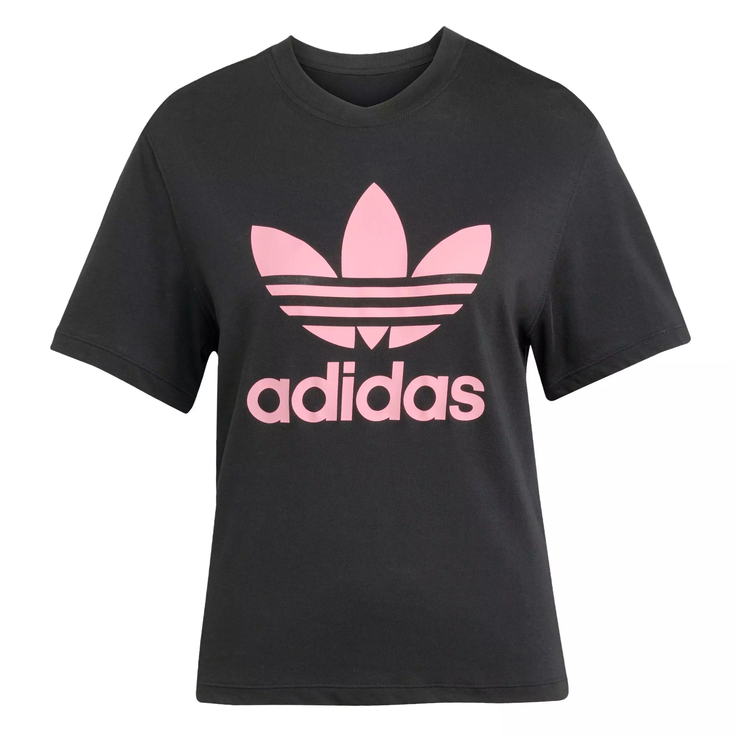 adidas Originals Women's Adicolor Trefoil Boxy Tee - BLACK