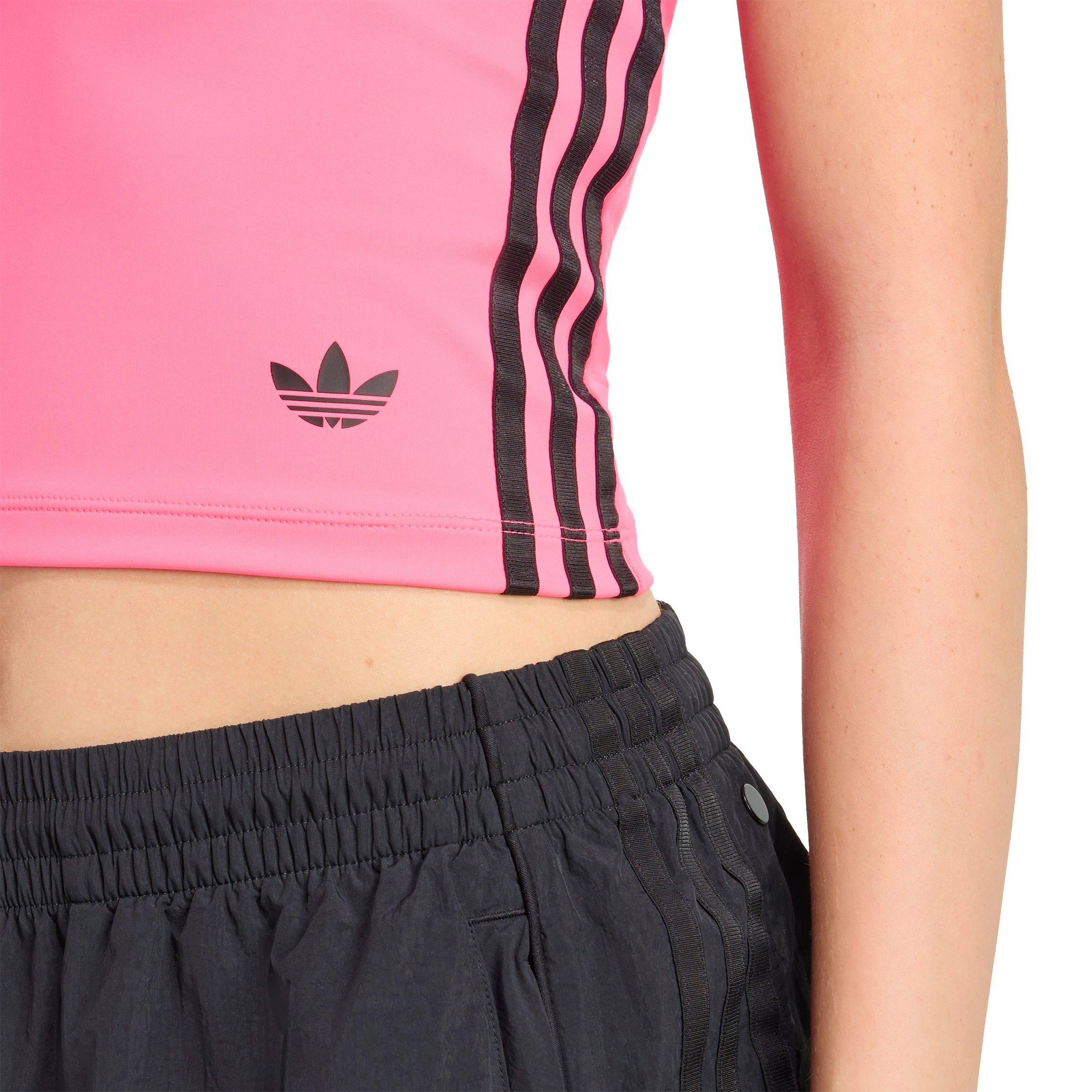 adidas Originals Women's Adicolor 3-Stripes Tube Top - PINK Thumbnail View 4