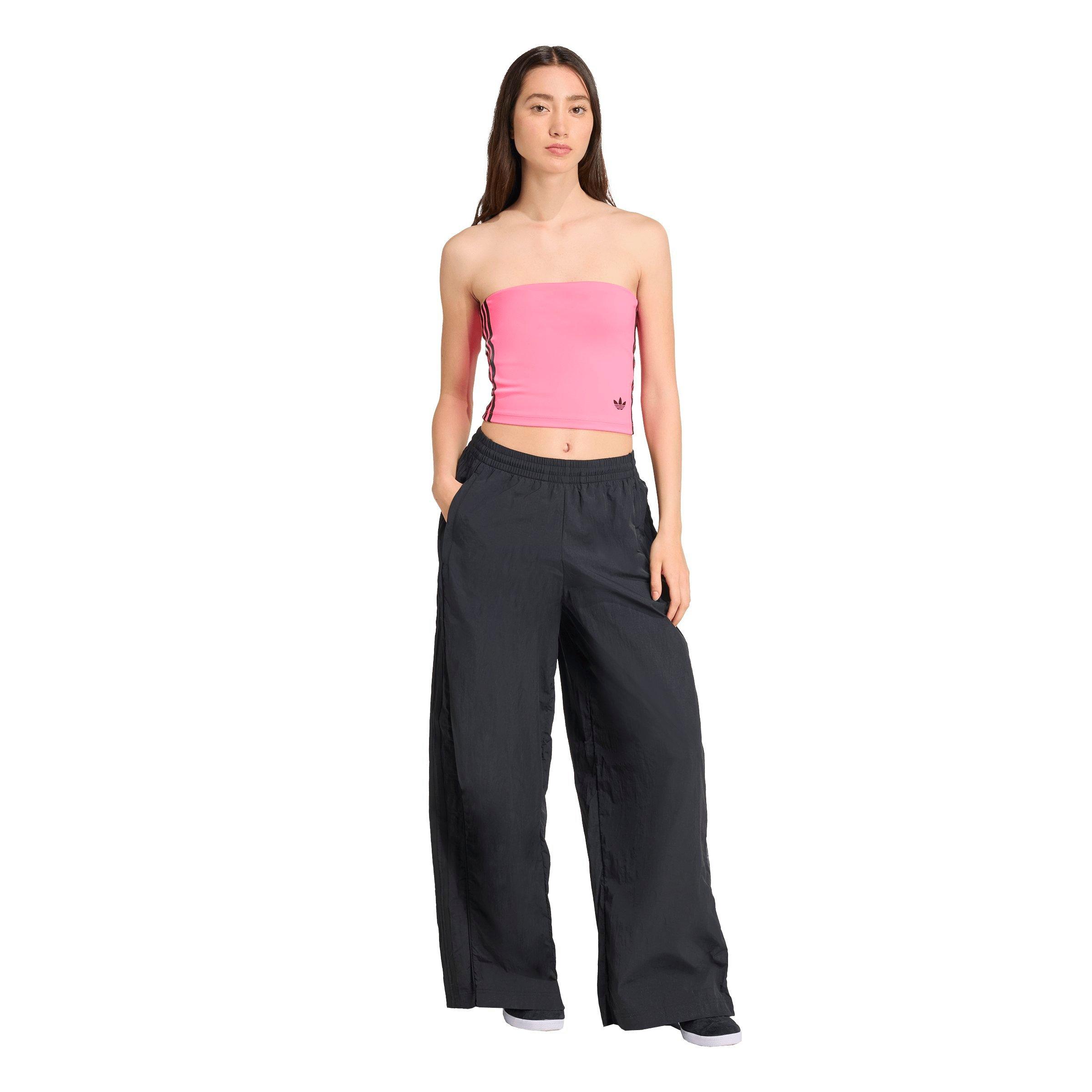 adidas Originals Women's Adicolor 3-Stripes Tube Top - PINK Thumbnail View 5