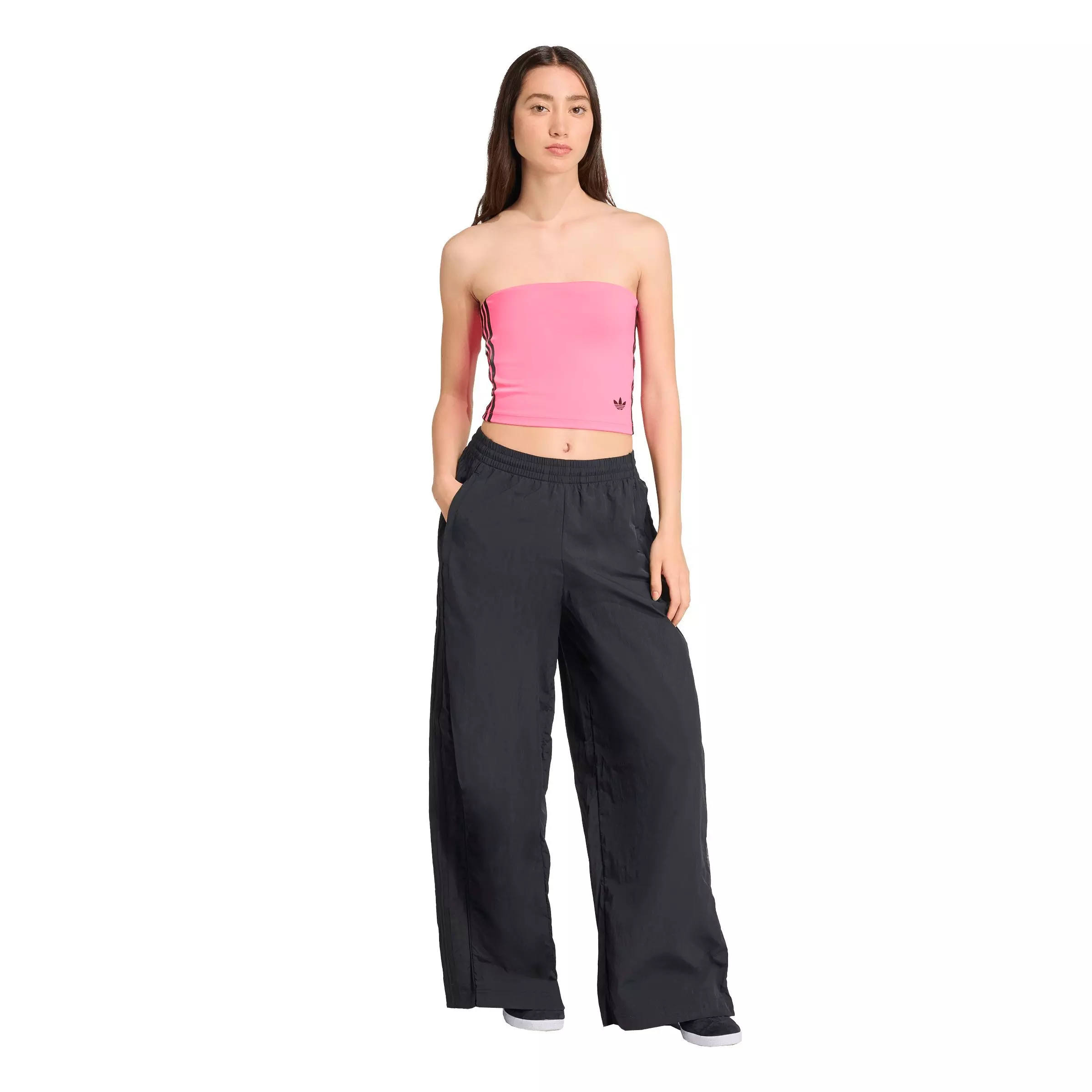 adidas Originals Women's Adicolor 3-Stripes Tube Top - PINK