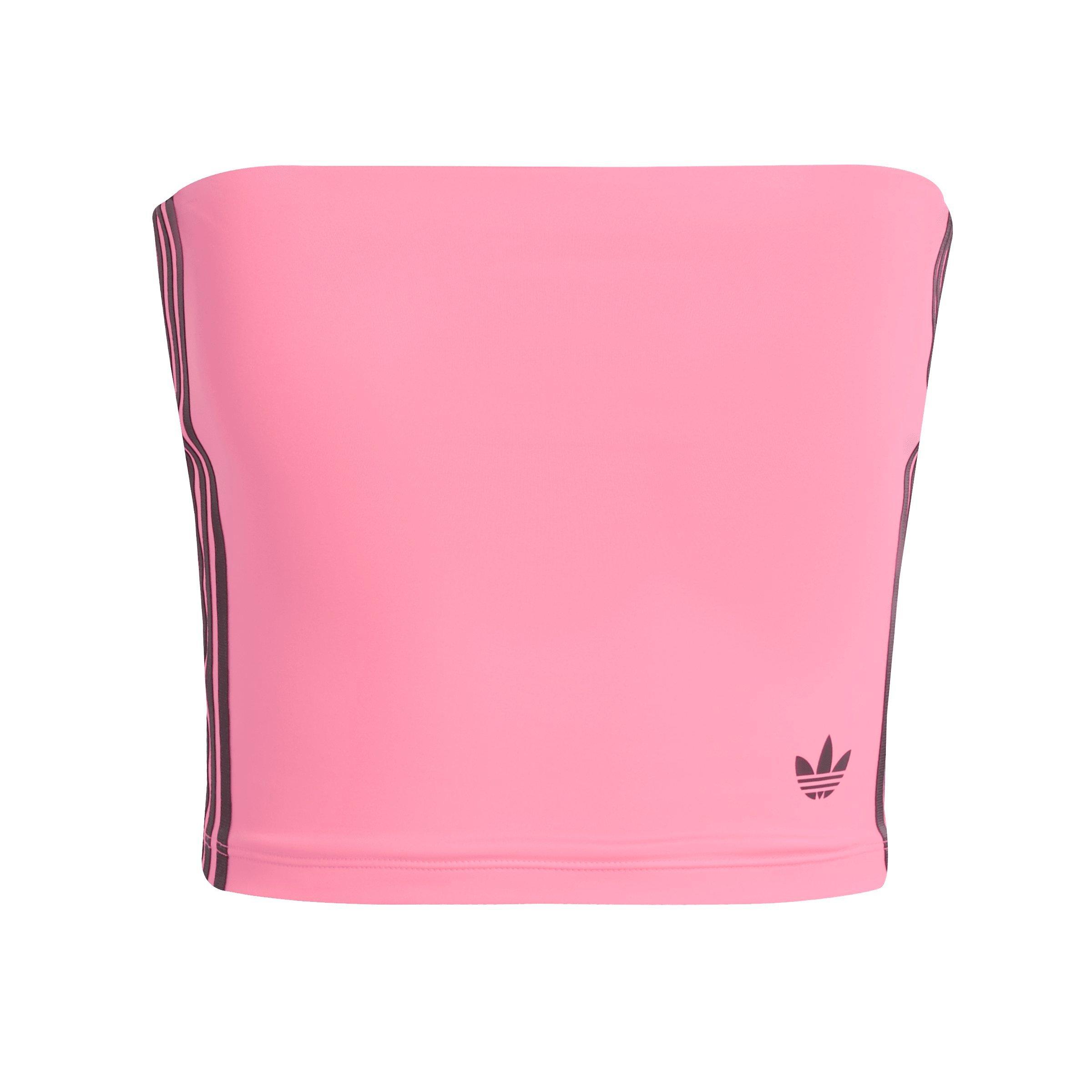 adidas Originals Women's Adicolor 3-Stripes Tube Top - PINK Thumbnail View 6