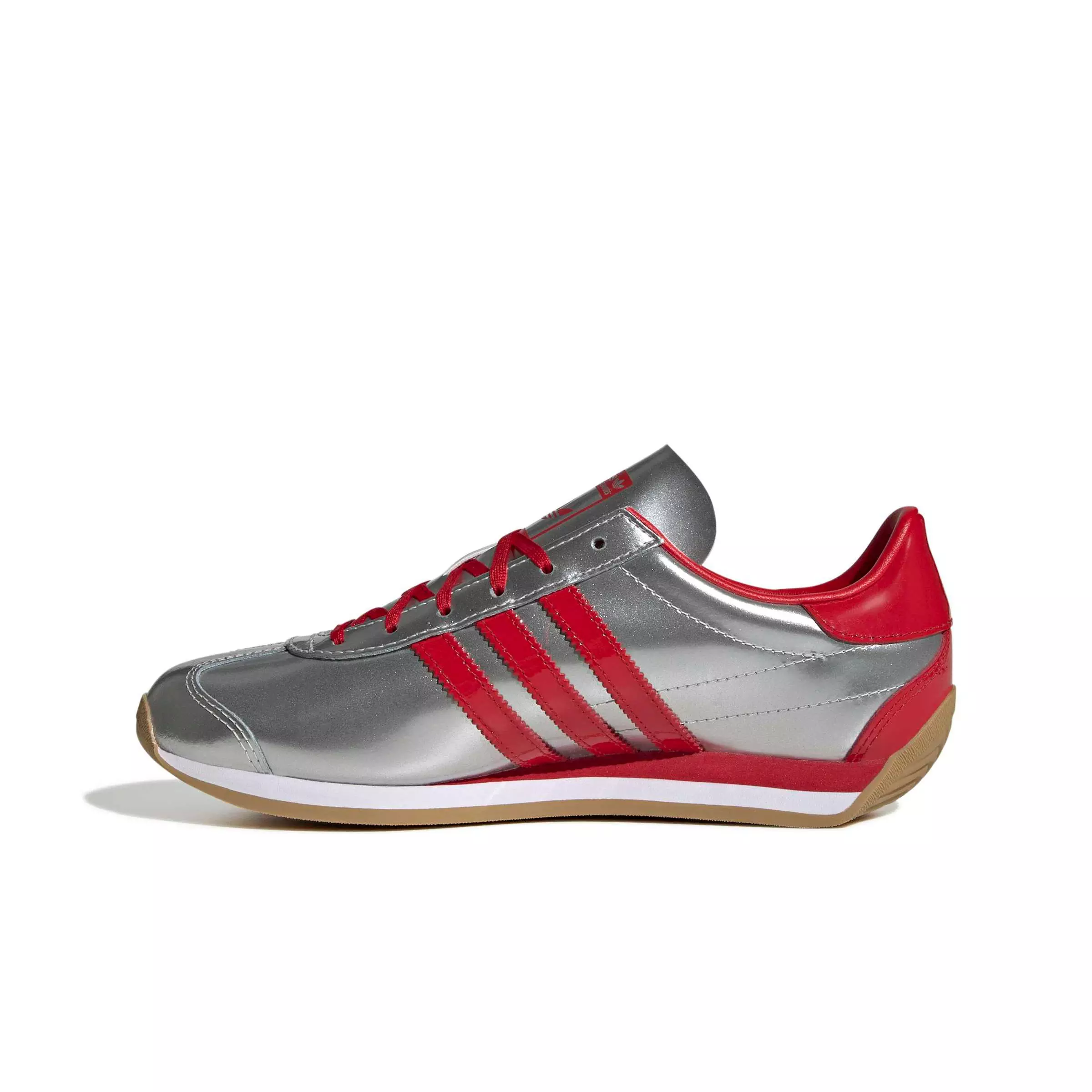 adidas Originals Country OG "Silver Metallic/Better Scarlet/White" Women's Shoe - SILVER/RED