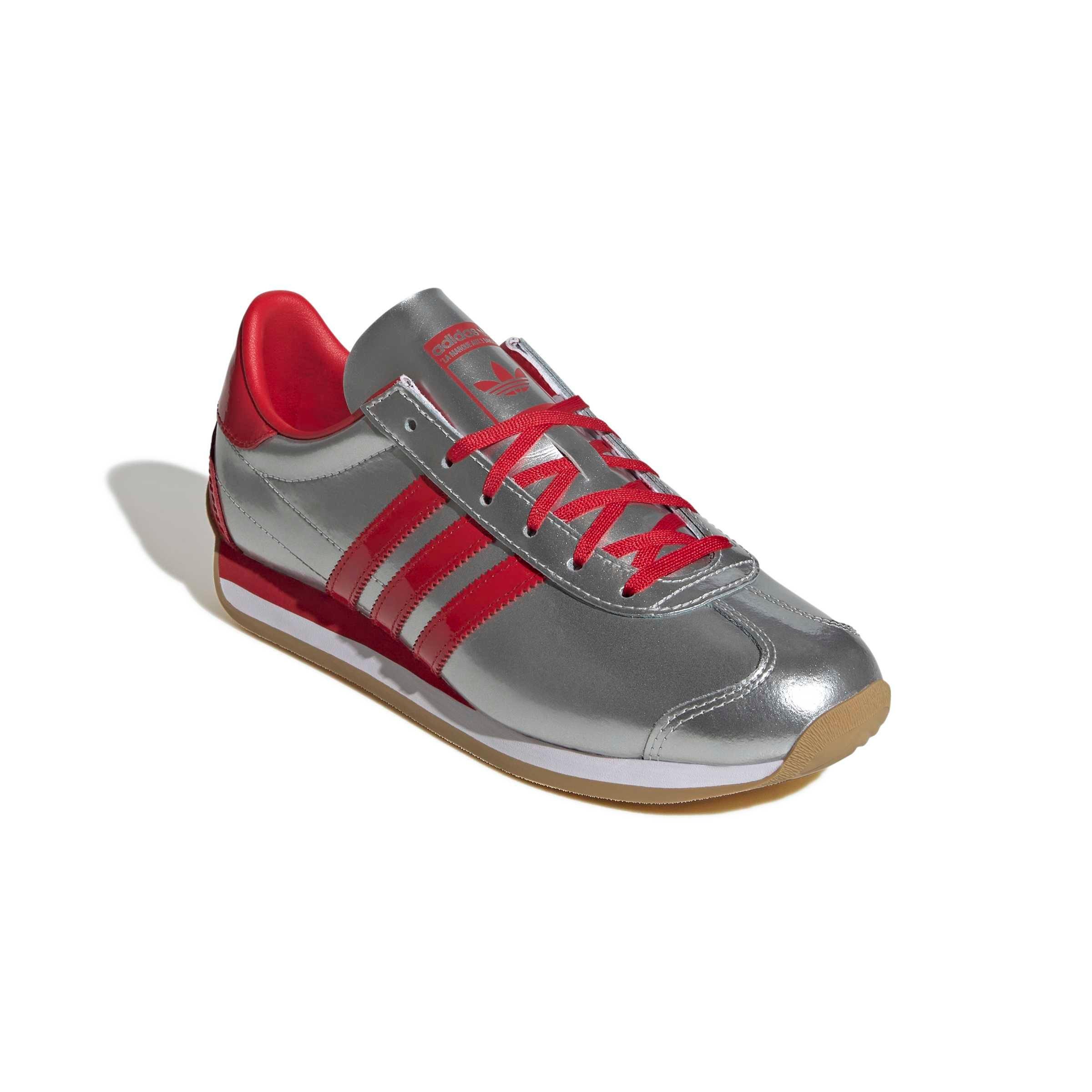 adidas Originals Country OG "Silver Metallic/Better Scarlet/White" Women's Shoe - SILVER/RED Thumbnail View 6
