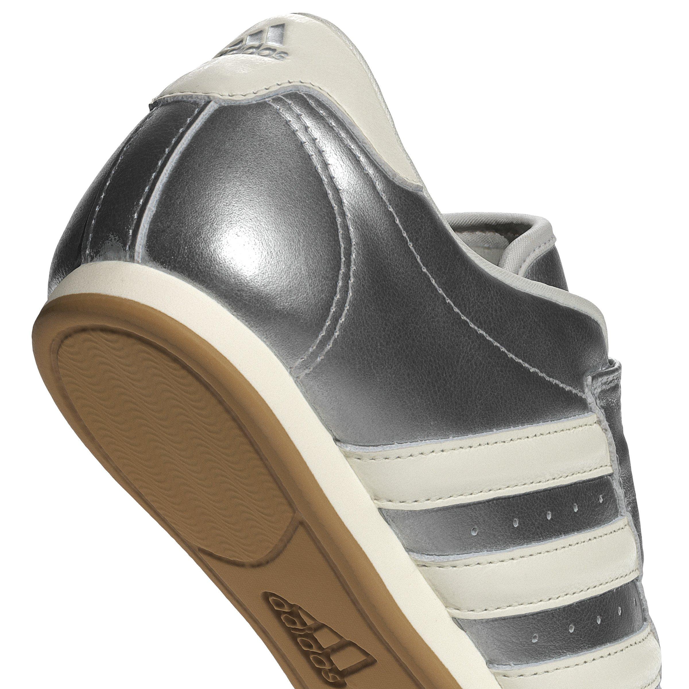 adidas Originals Taekwondo Slip "Silver Metallic/Off White/Gum" Women's Shoe - SILVER/WHITE/BLACK Thumbnail View 7