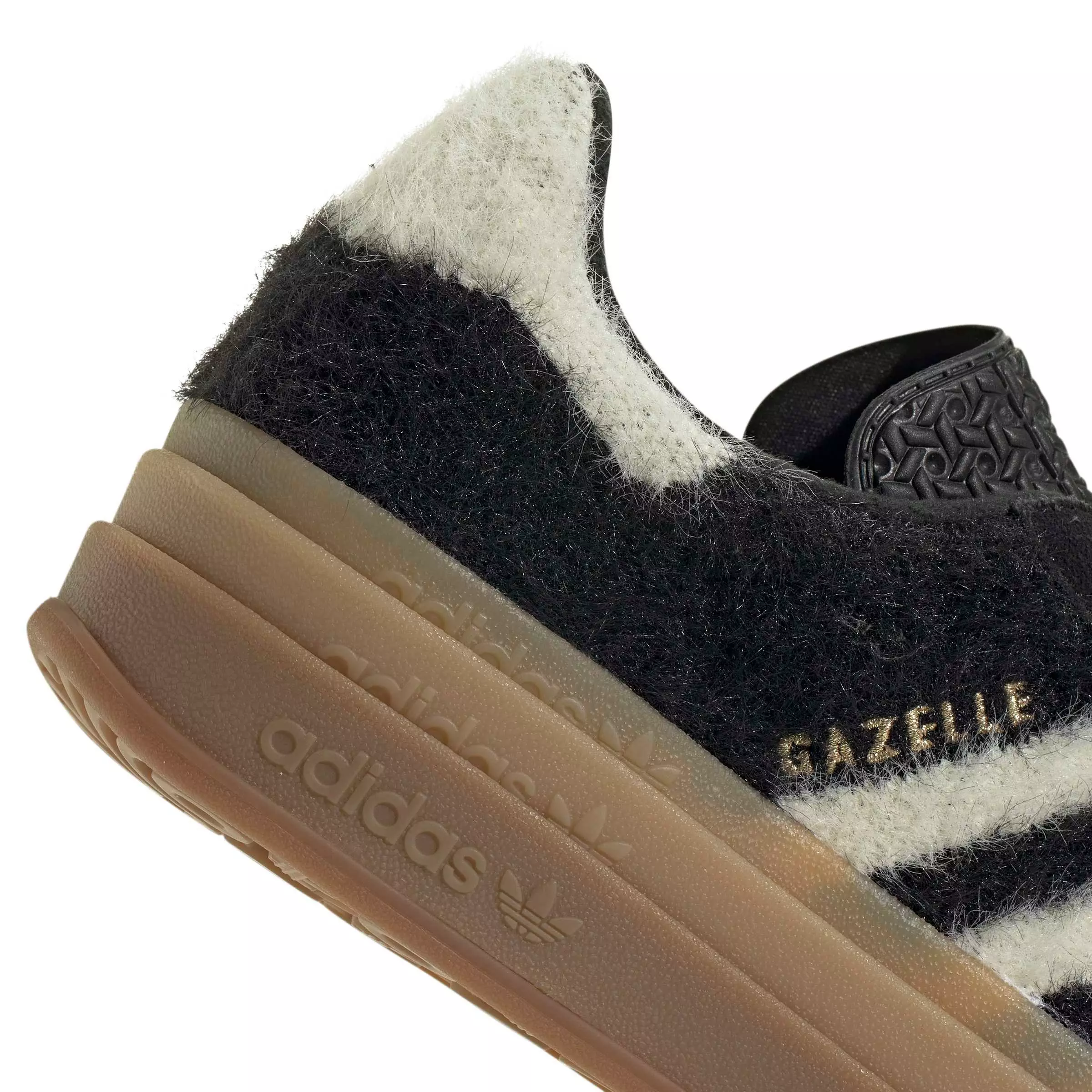 adidas Originals Gazelle Bold "Core Black/Cream White/Gold Metallic" Women's Shoe - BLACK/WHITE