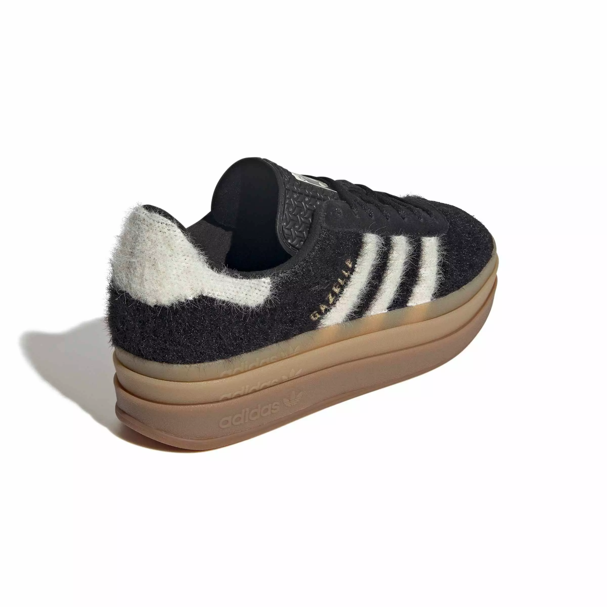 adidas Originals Gazelle Bold "Core Black/Cream White/Gold Metallic" Women's Shoe - BLACK/WHITE