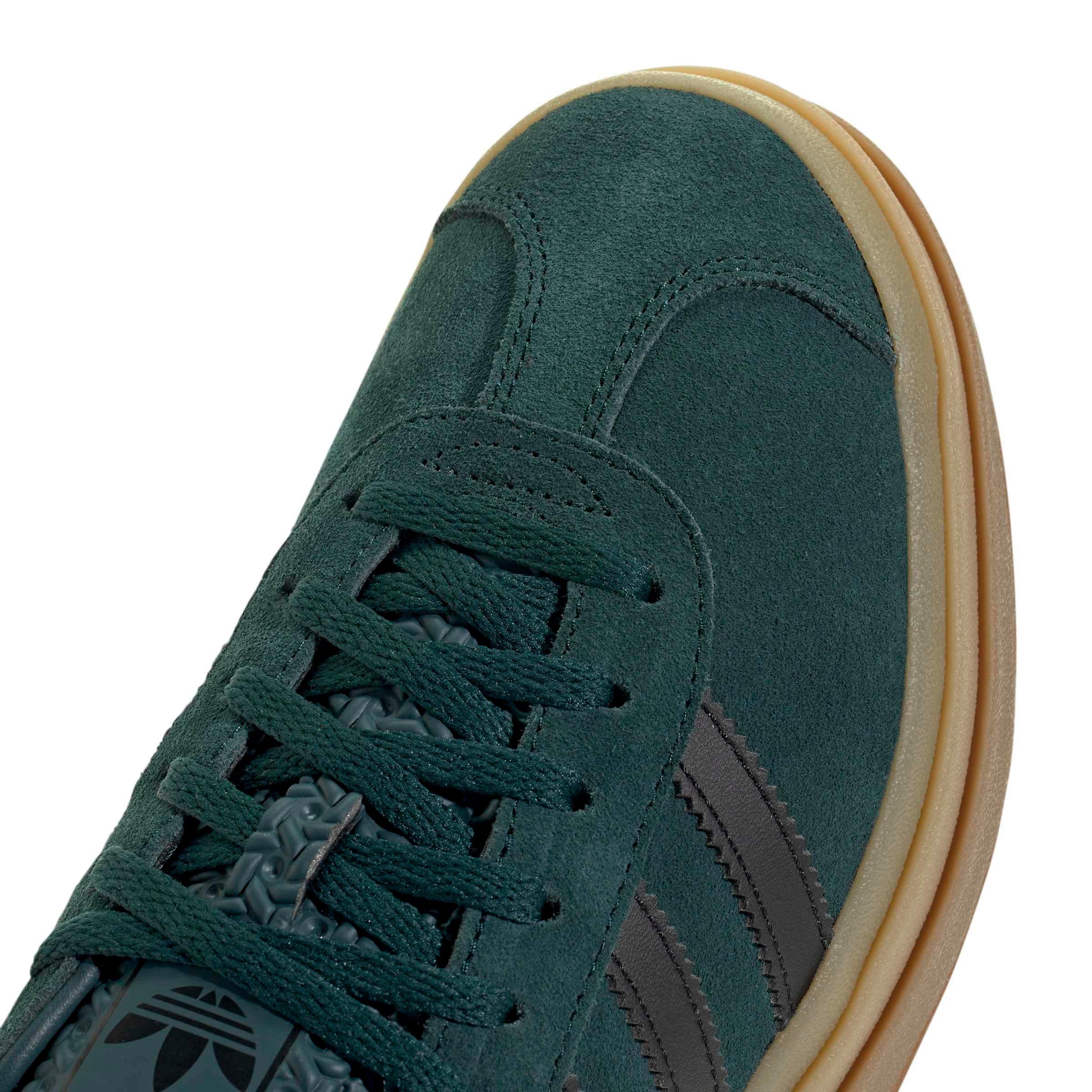 adidas Originals Gazelle Bold "Aurora Ivy/Core Black/Gum" Women's Shoe - GREEN/BLACK Thumbnail View 4