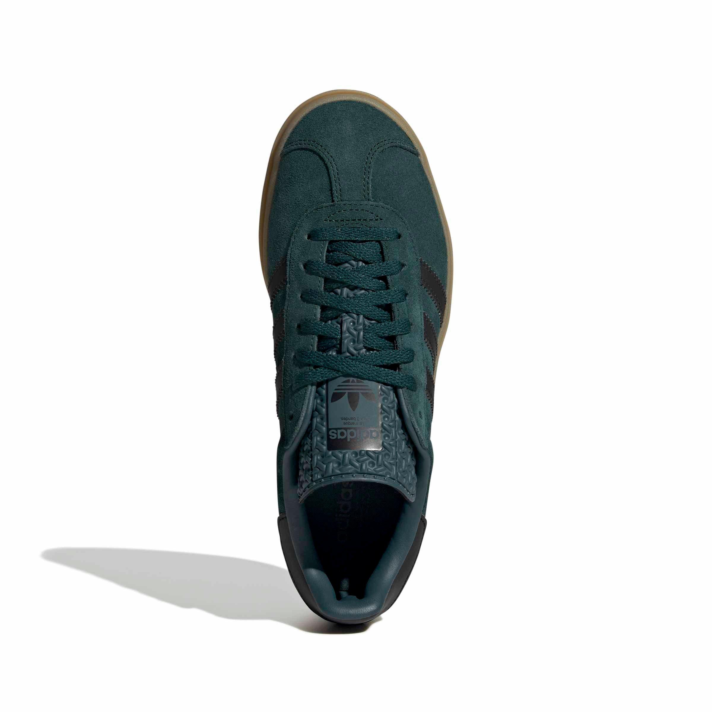 adidas Originals Gazelle Bold "Aurora Ivy/Core Black/Gum" Women's Shoe - GREEN/BLACK Thumbnail View 8