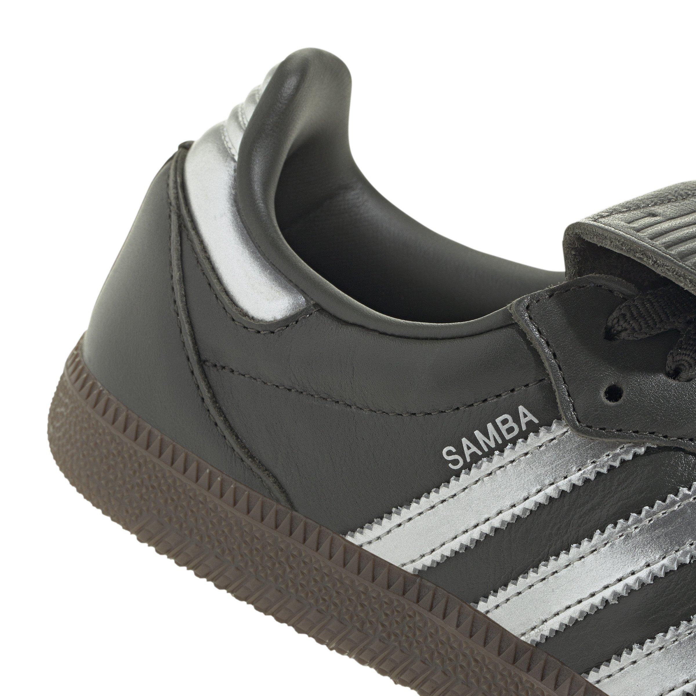 adidas Originals Samba OG "Legend Earth/Silver Metallic/Gum" Women's Shoe - GREEN Thumbnail View 4