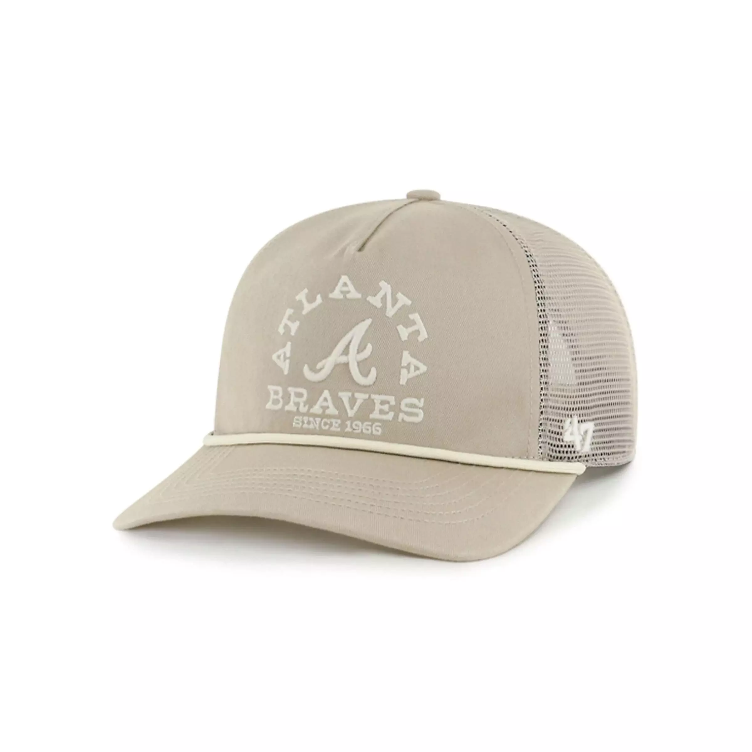 '47 Atlanta Braves Ranchero Mesh Hitch Snapback Hat-Brown - BROWN