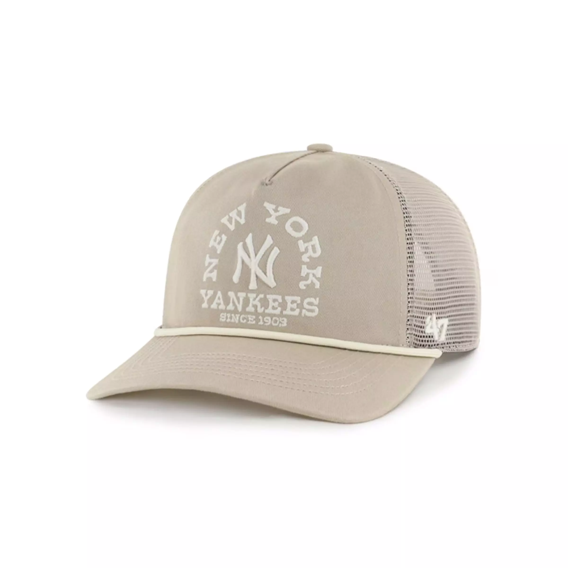 '47 New York Yankees Ranchero Mesh Hitch Snapback Hat-Brown - BROWN