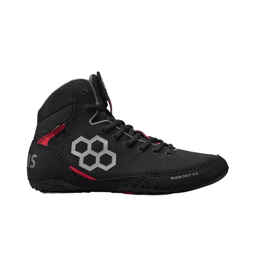 Rudis Colt 4.0 "Livewire" Unisex Wrestling Shoe - BLACK/RED Thumbnail View 1