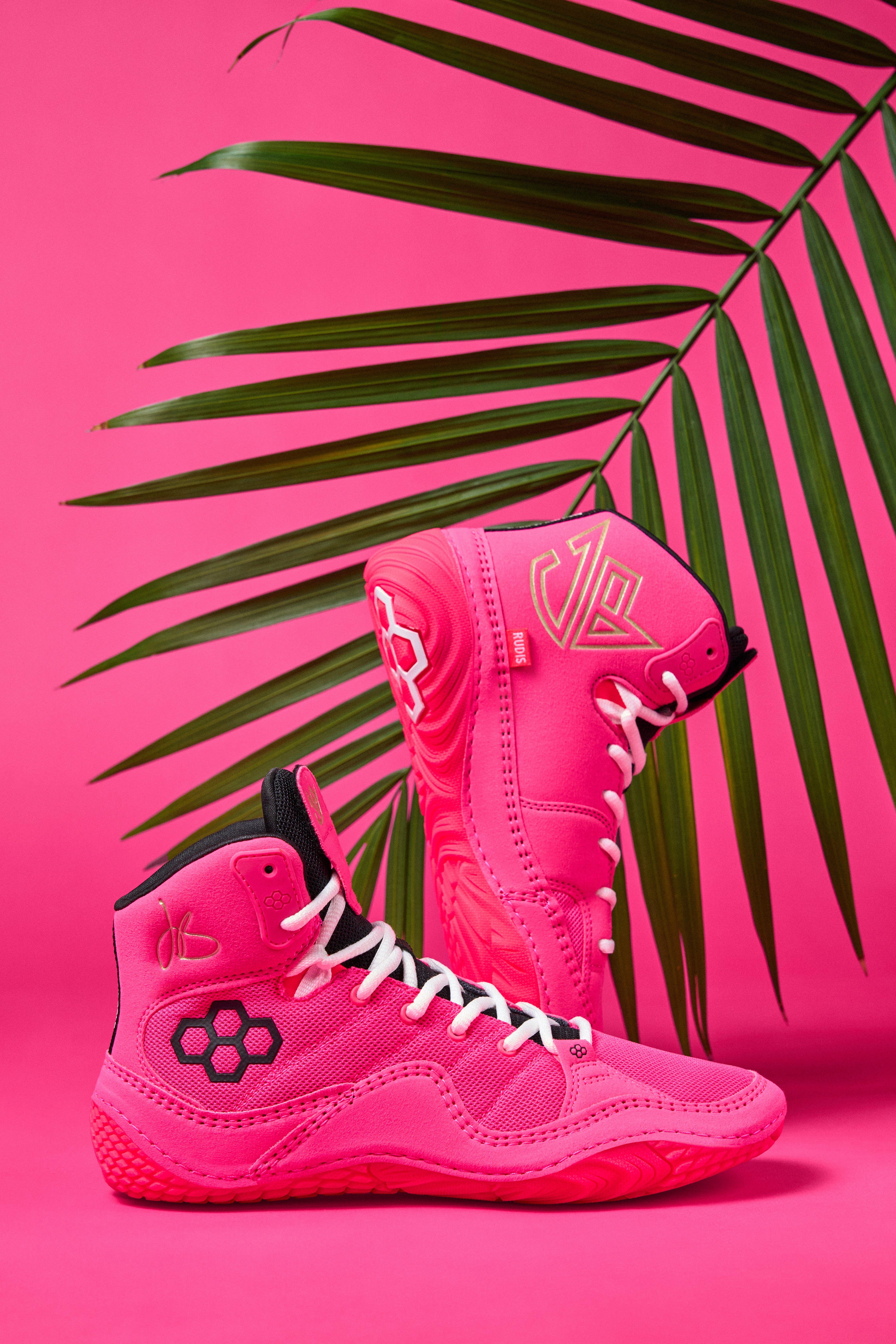 Rudis JB1 Grade School Kids' "Flamingo Pink" Wrestling Shoe