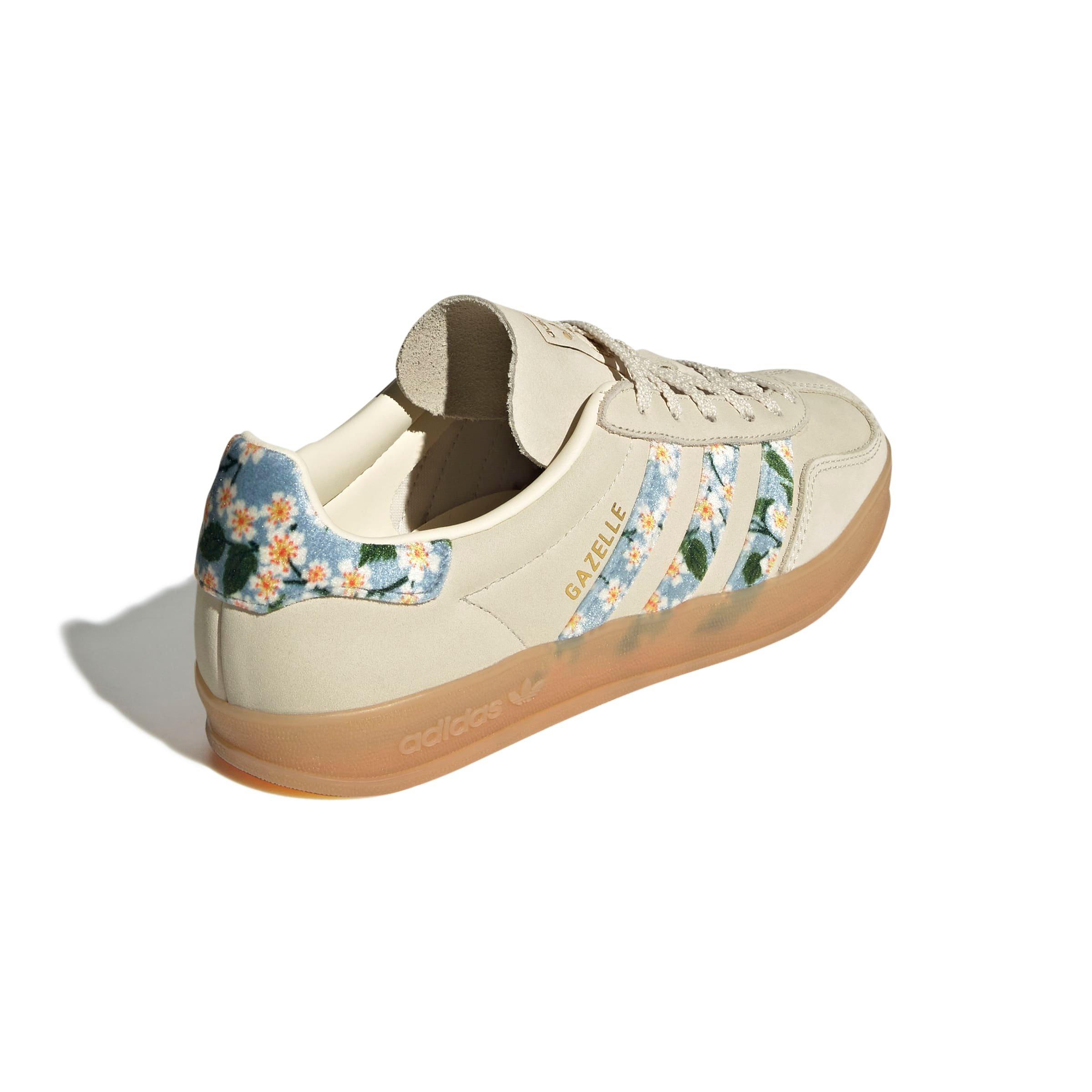 adidas Originals Gazelle Liberty London "Cream White/Tactile Blue" Women's Shoe - OFF-WHITE Thumbnail View 3