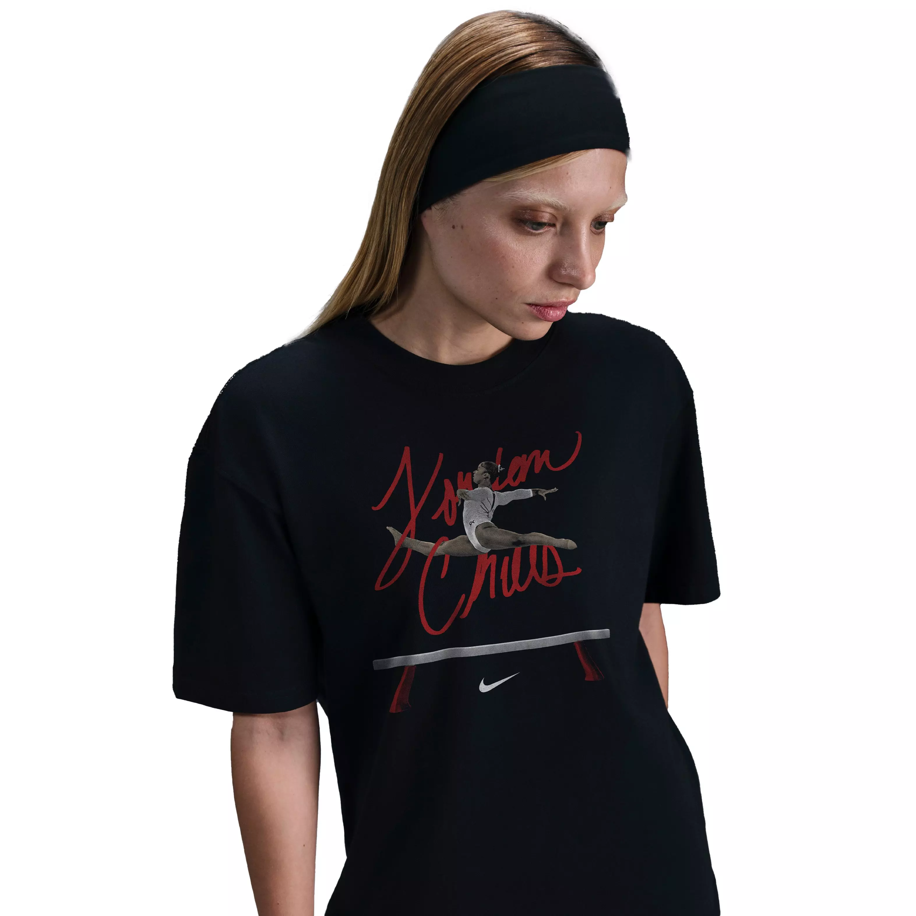 Nike Women's Jordan Chiles "So Win" Basketball Tee - BLACK