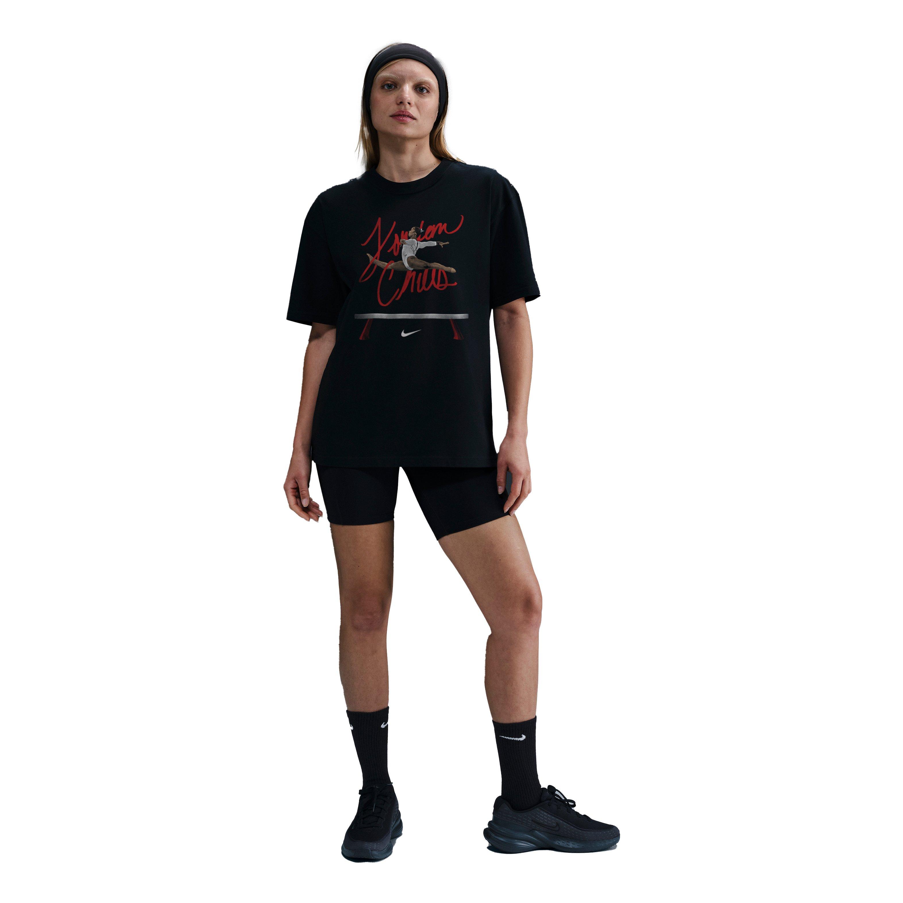 Nike Women's Jordan Chiles "So Win" Basketball Tee - BLACK Thumbnail View 4