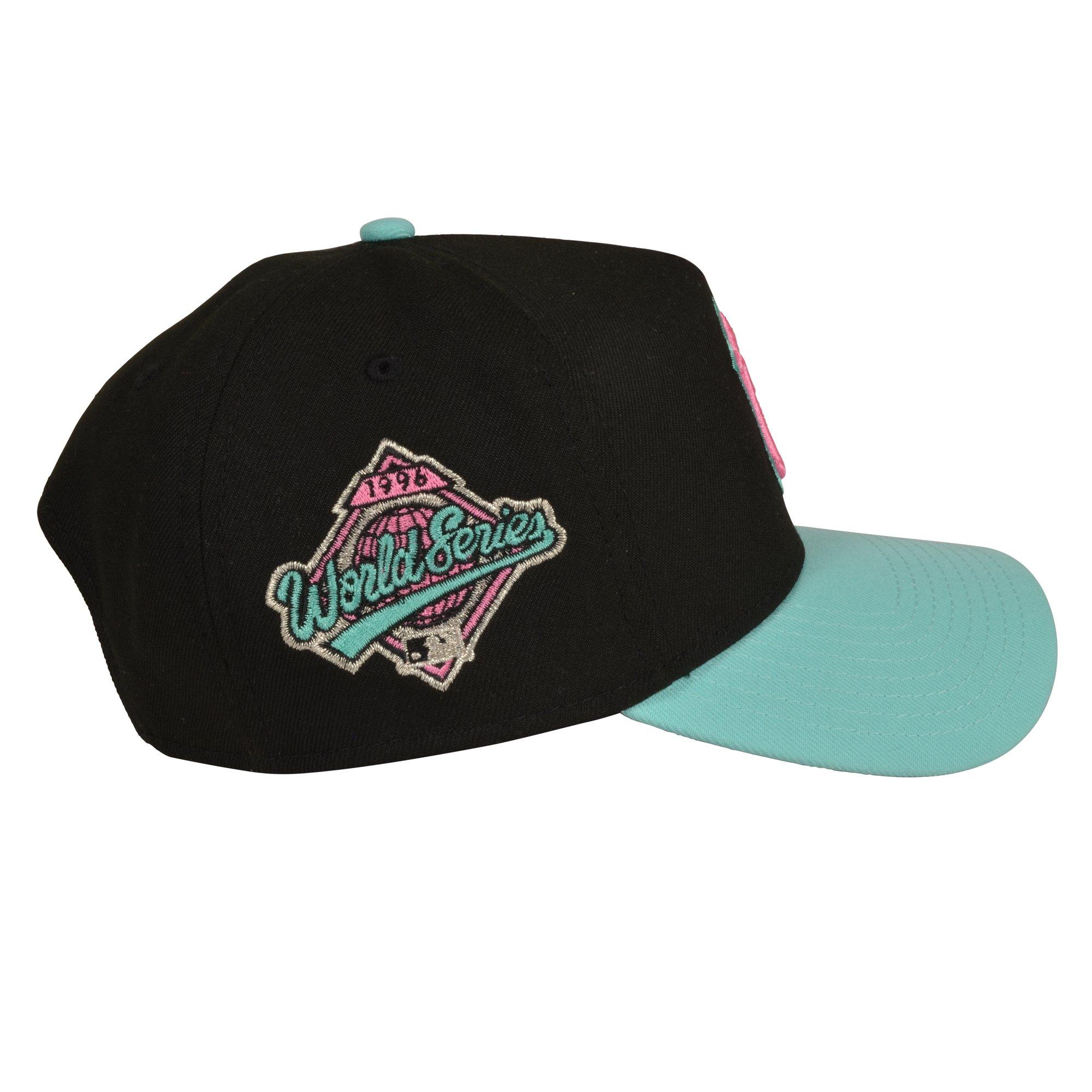 New Era New York Yankees 9FORTY A-Frame Snapback Hat - Teal/Pink - TEAL Thumbnail View 3