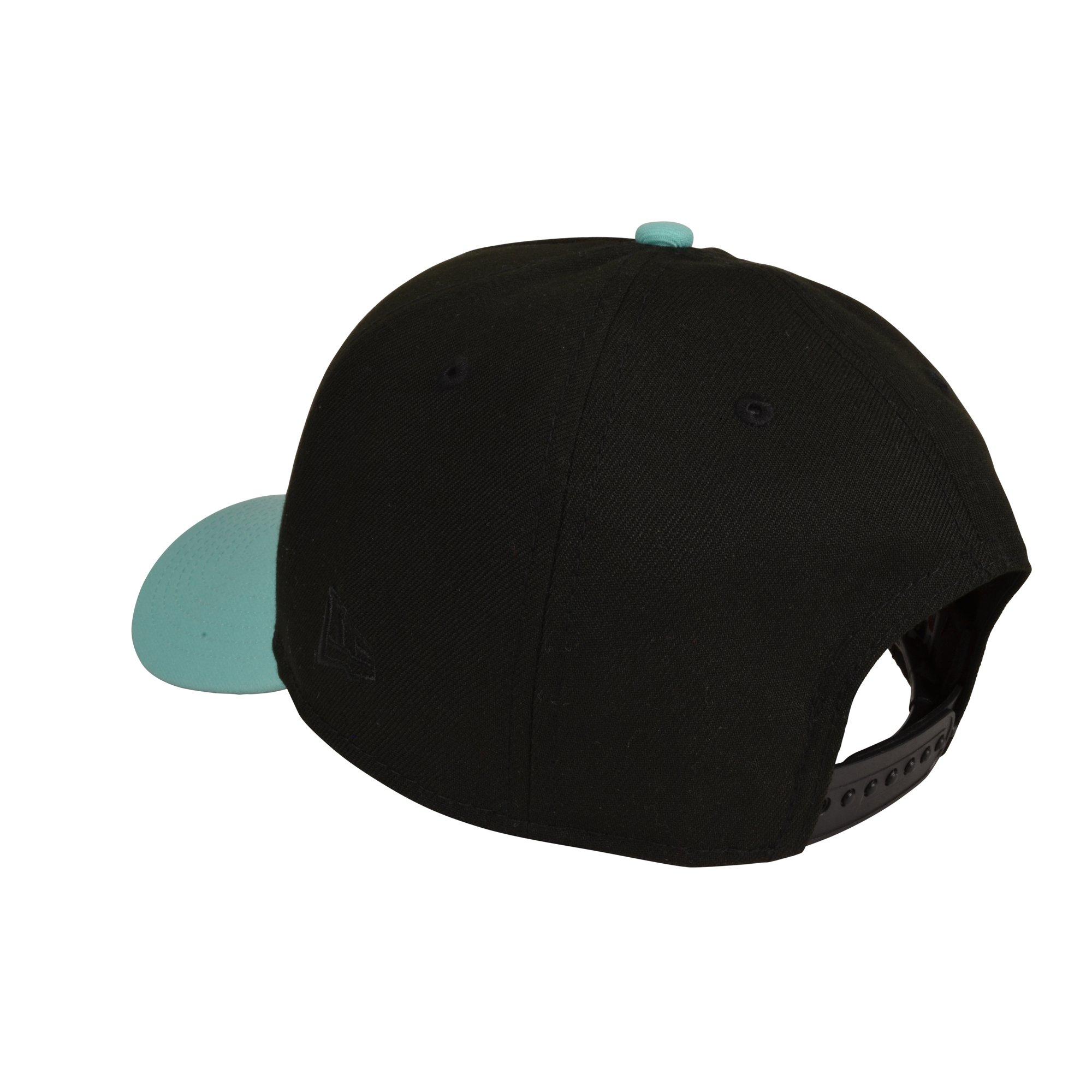 New Era New York Yankees 9FORTY A-Frame Snapback Hat - Teal/Pink - TEAL Thumbnail View 4