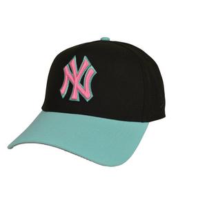 New Era New York Yankees 9FORTY A-Frame Snapback Hat-Teal/Pink