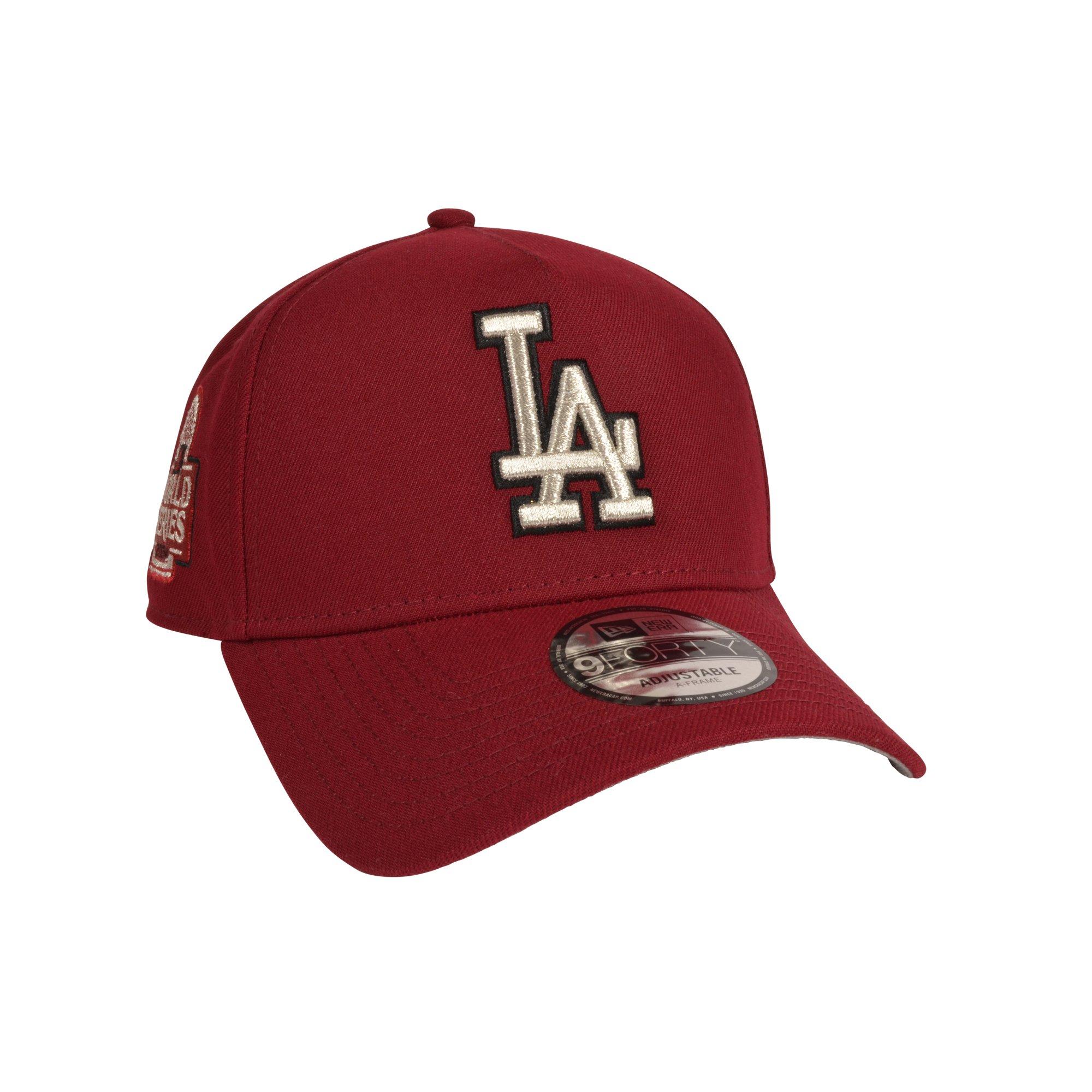 New Era Los Angeles Dodgers 9FORTY A-Frame Snapback Hat - Maroon/Grey - MAROON/GREY Thumbnail View 2
