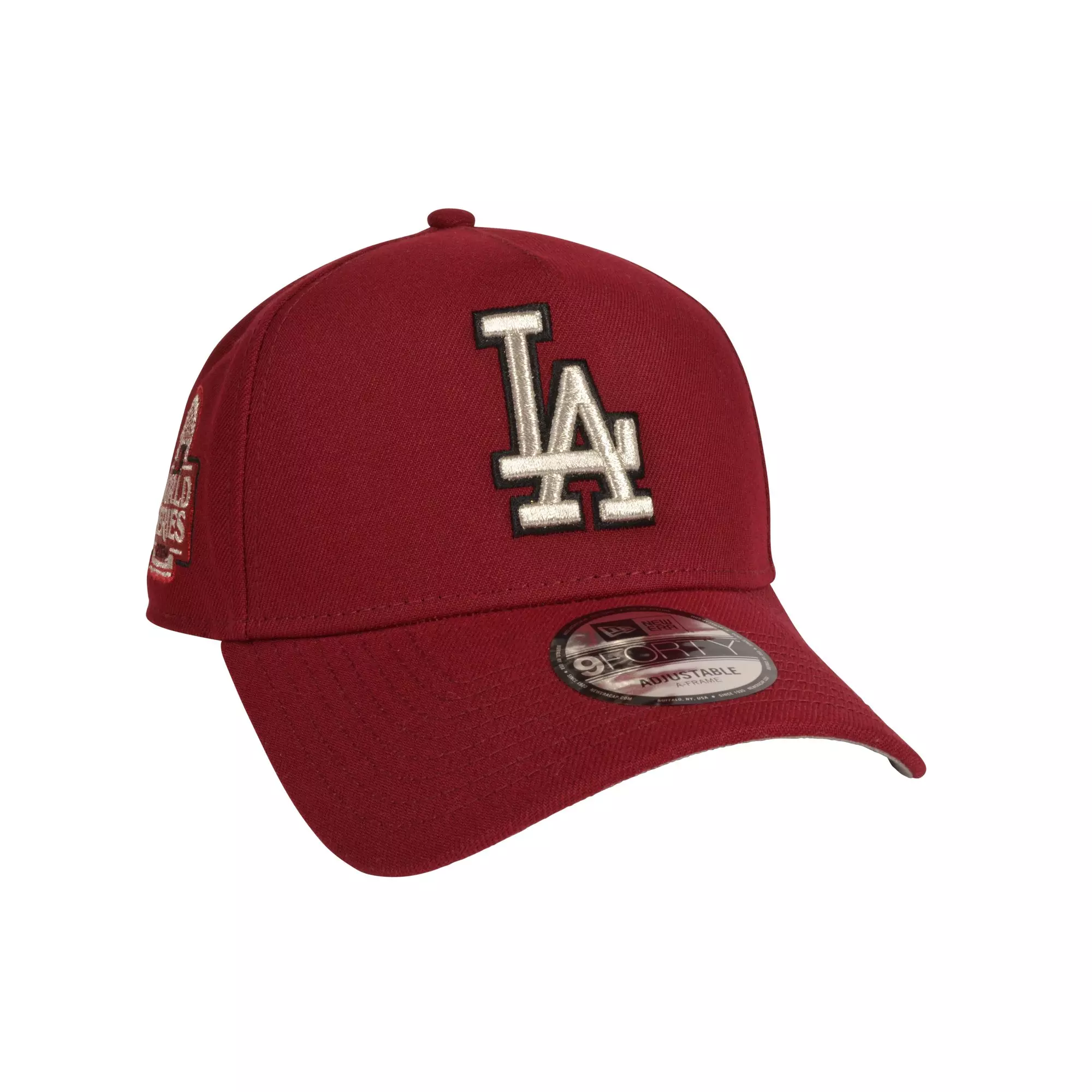 New Era Los Angeles Dodgers 9FORTY A-Frame Snapback Hat - Maroon/Grey - MAROON/GREY