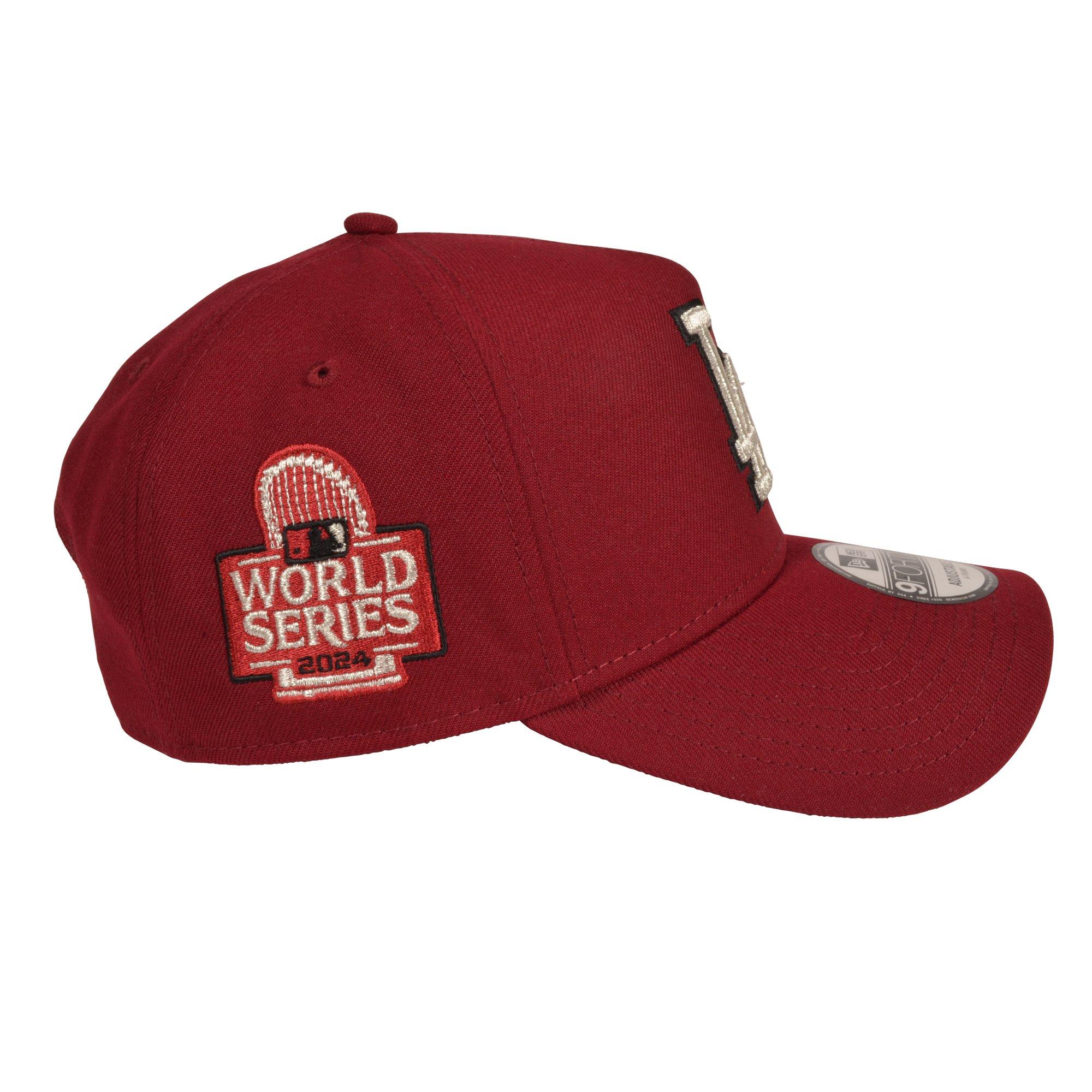 New Era Los Angeles Dodgers 9FORTY A-Frame Snapback Hat - Maroon/Grey - MAROON/GREY Thumbnail View 3