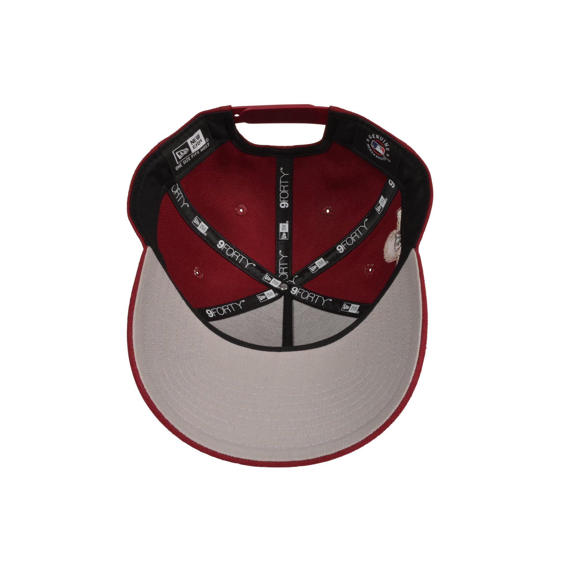 New Era Los Angeles Dodgers 9FORTY A-Frame Snapback Hat - Maroon/Grey - MAROON/GREY Thumbnail View 5