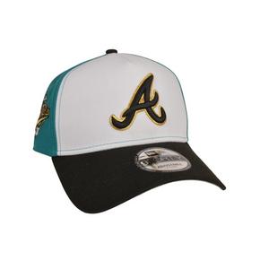 New Era Atlanta Braves 9FORTY A-Frame Snapback Hat-White/Black/Green