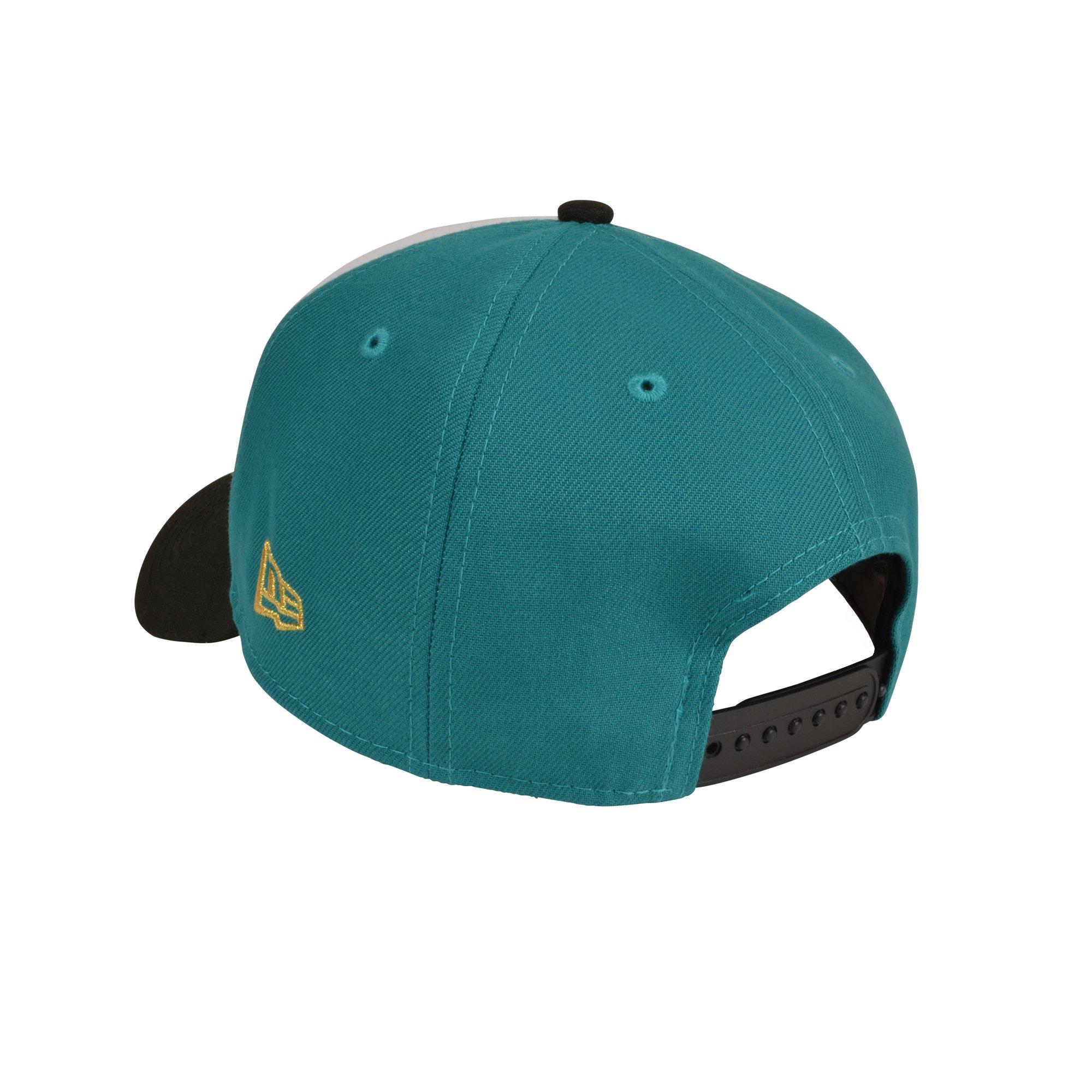 New Era Atlanta Braves 9FORTY A-Frame Snapback Hat - White/Black/Green - WHITE/BLACK/GREEN Thumbnail View 4