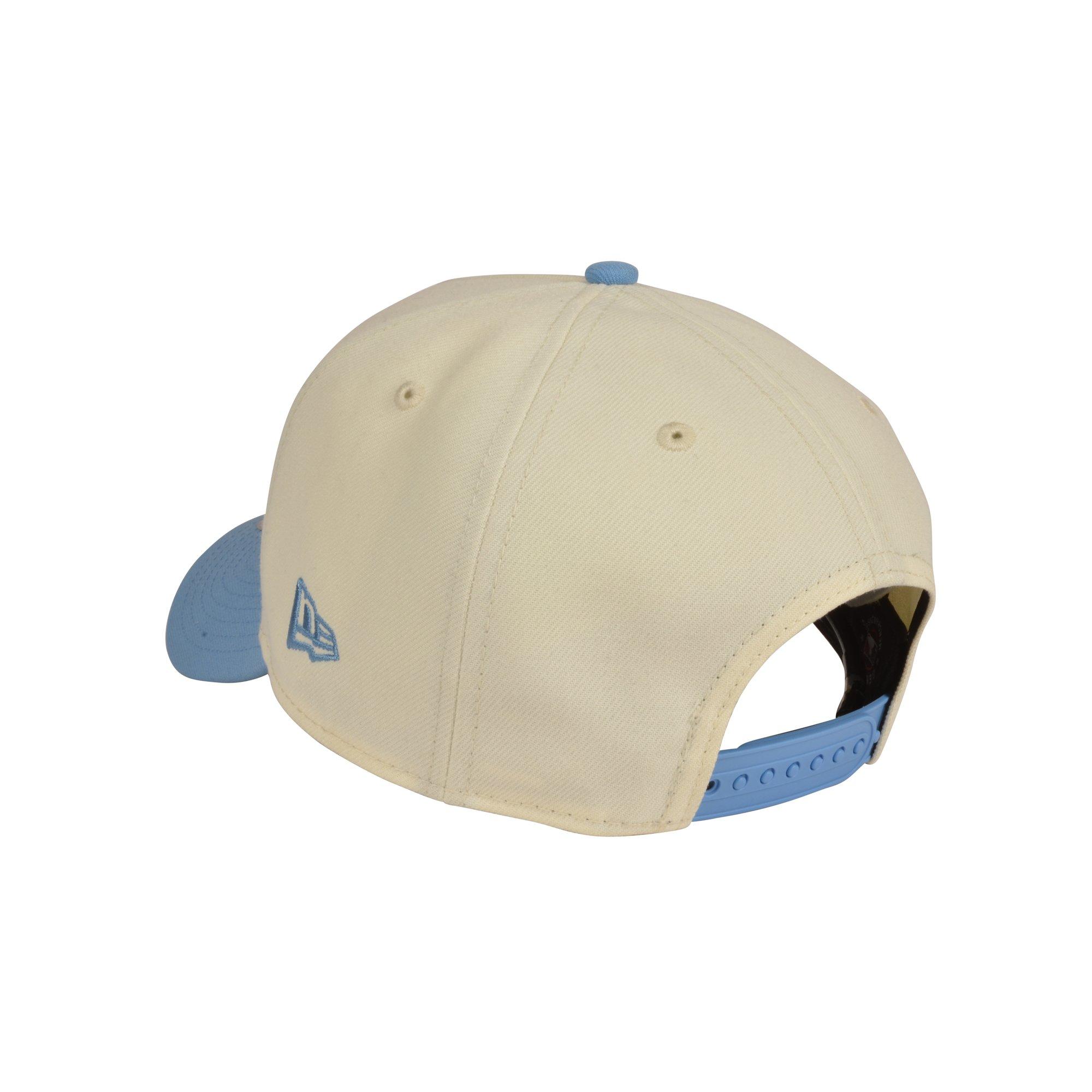 New Era Chicago Cubs 9FORTY A-Frame Snapback Hat - Cream/Light Blue - LT BLUE Thumbnail View 4