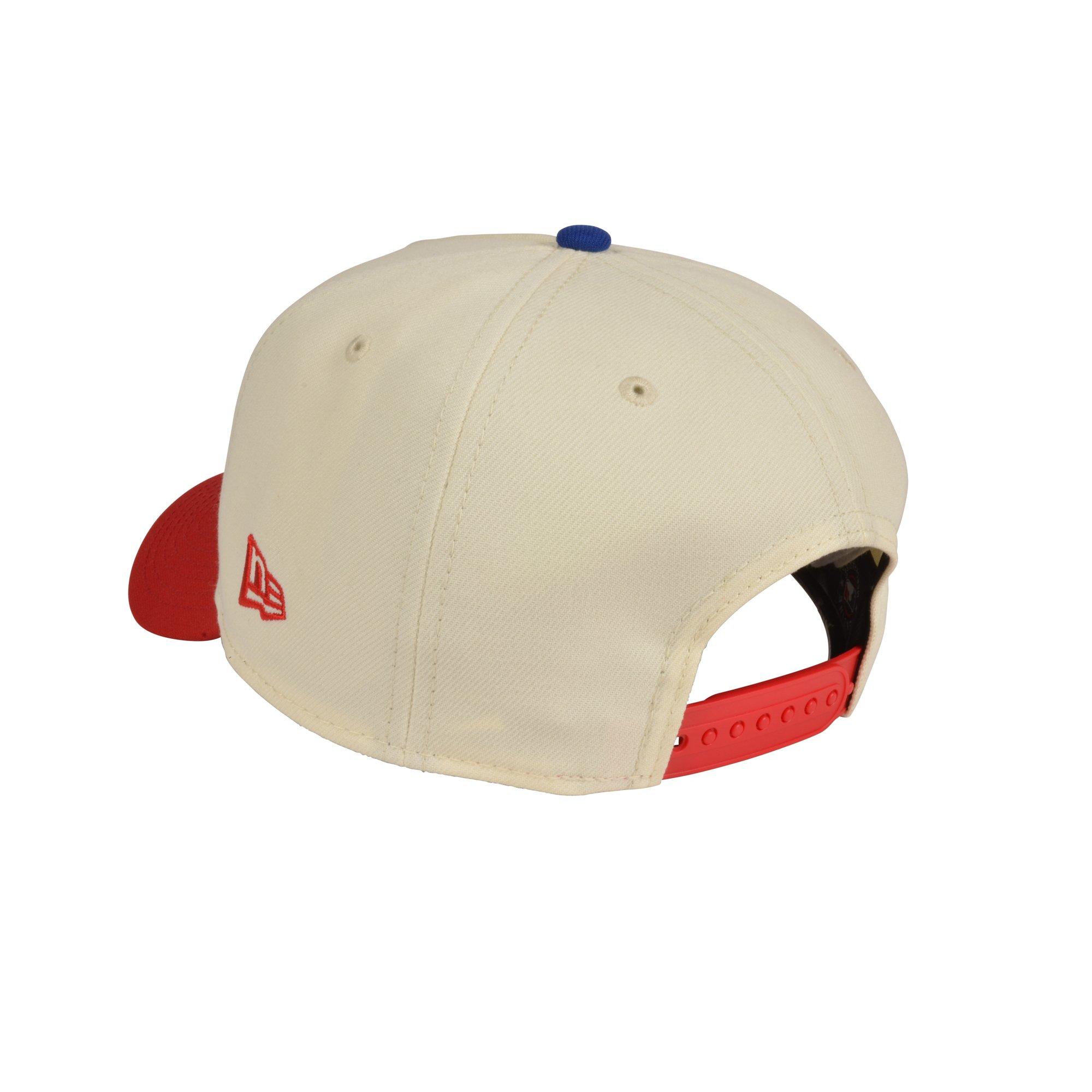 New Era Chicago Cubs 9FORTY A-Frame Snapback Hat - Cream/Red - CREAM/RED Thumbnail View 4