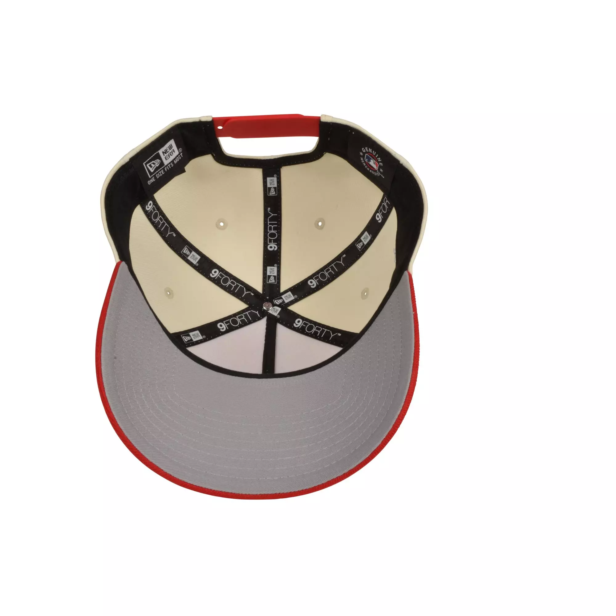 New Era Chicago Cubs 9FORTY A-Frame Snapback Hat-Cream/Red - CREAM/RED