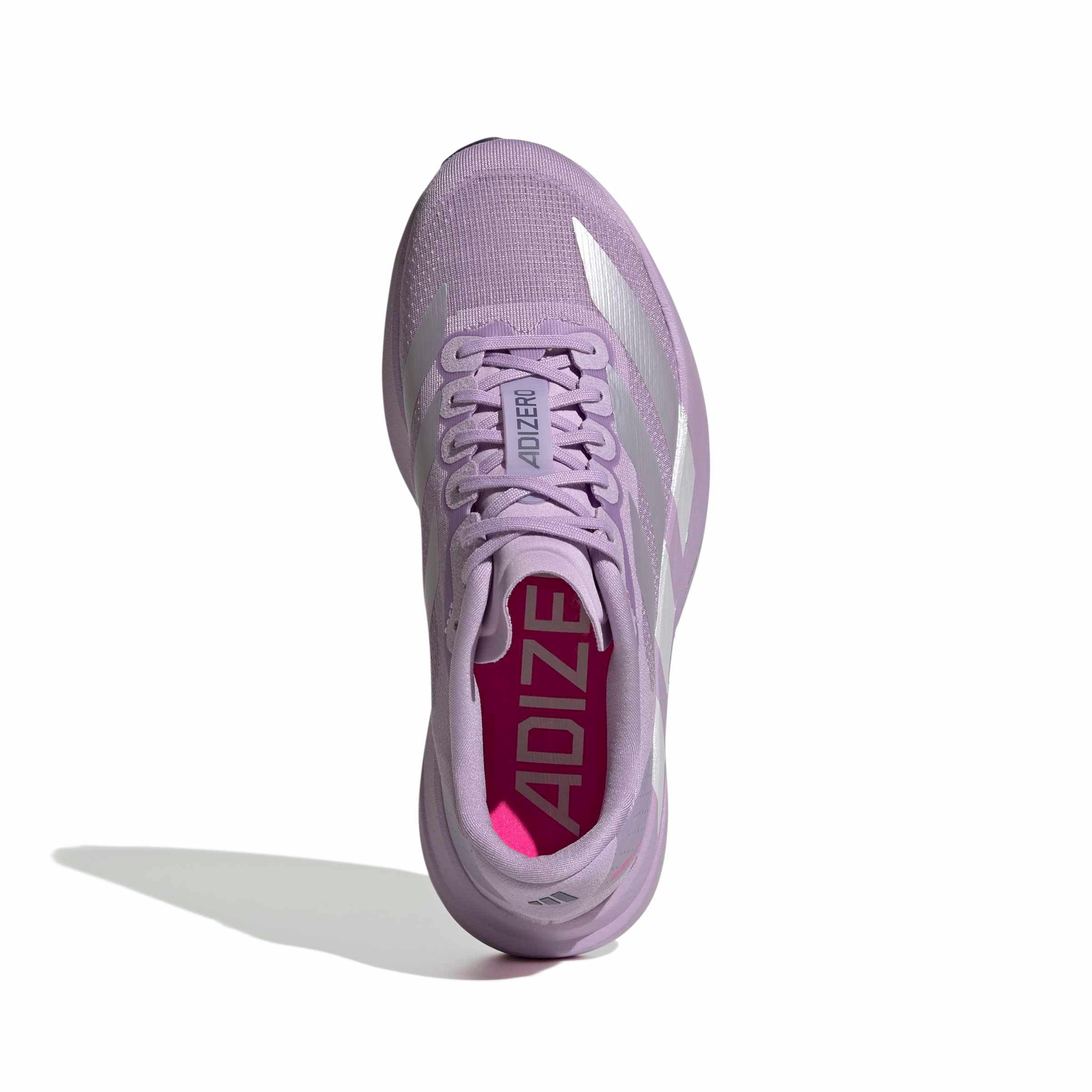 adidas Adizero EVO SL "Powder Plum/Shock Pink/Metallic" Women's Running Shoe - PURPLE Thumbnail View 8